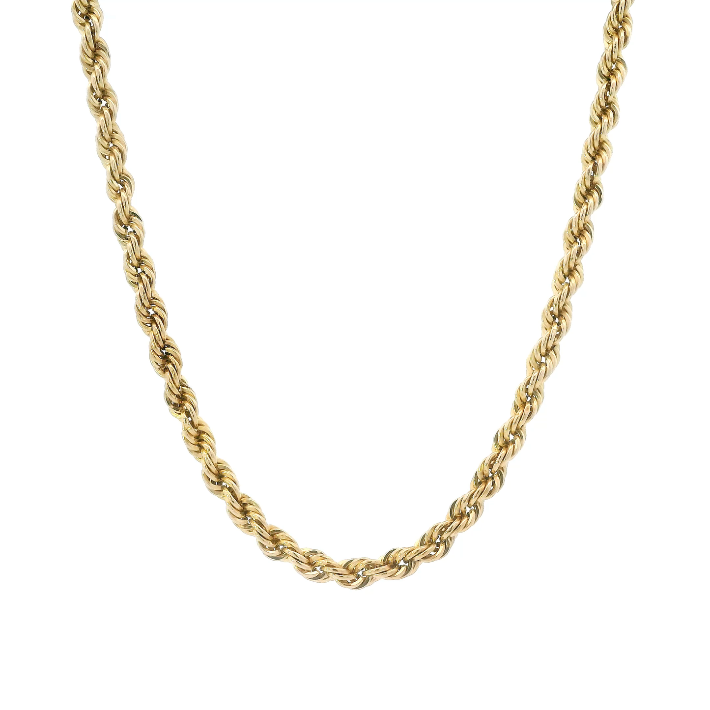 14K Yellow Gold 25" Hollow Rope Chain