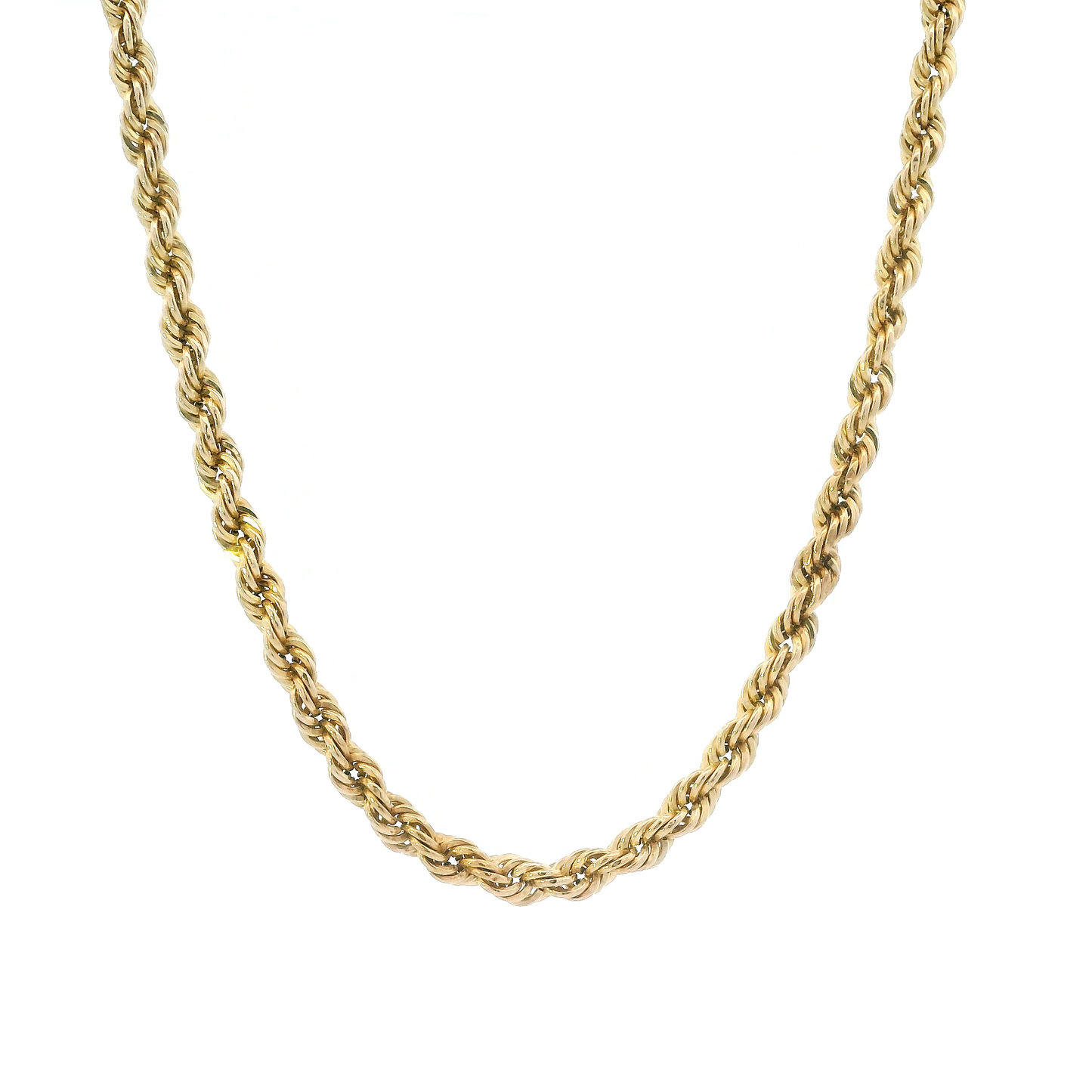 14K Yellow Gold 25" Hollow Rope Chain