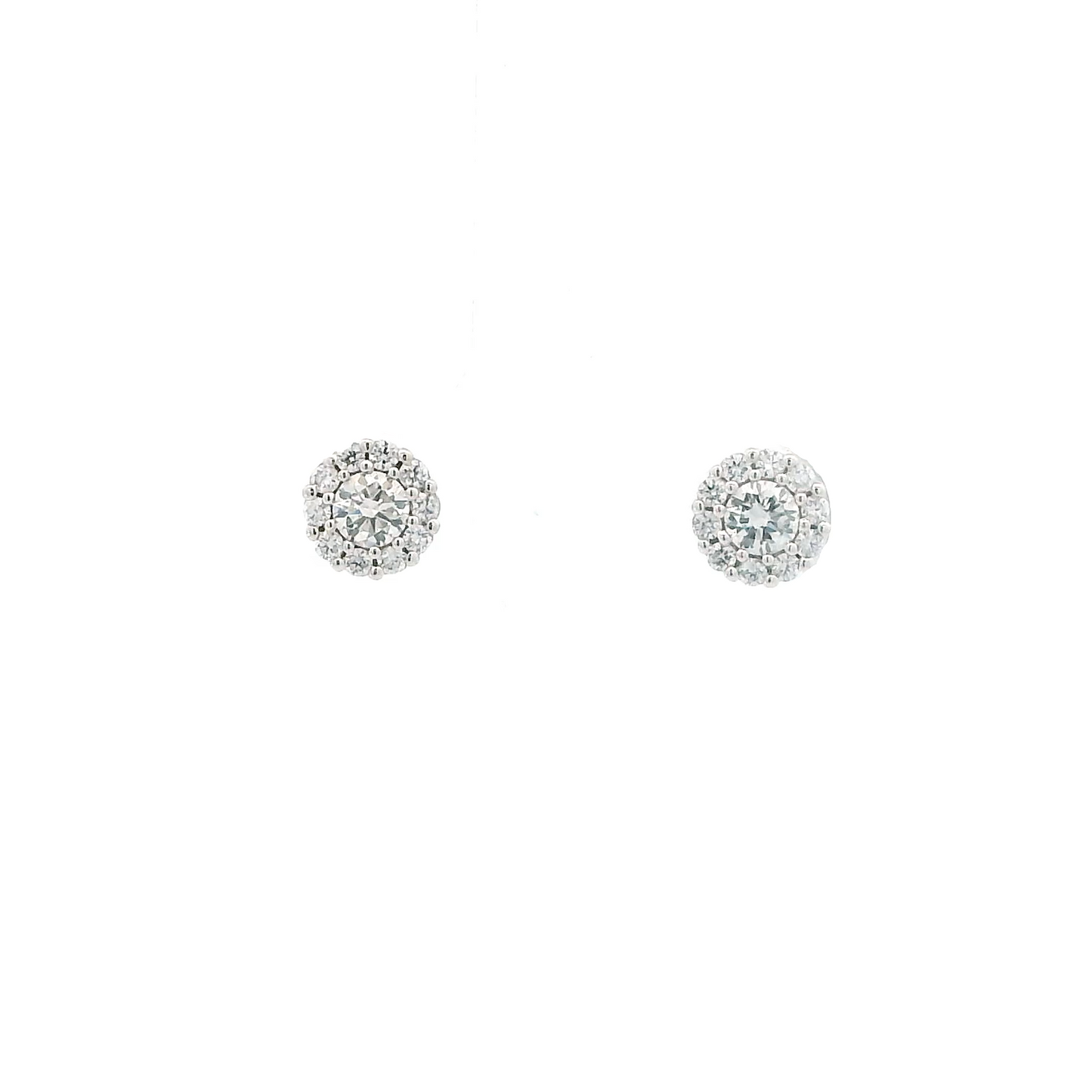 14K White Gold Diamond Earrings - 0.50ct