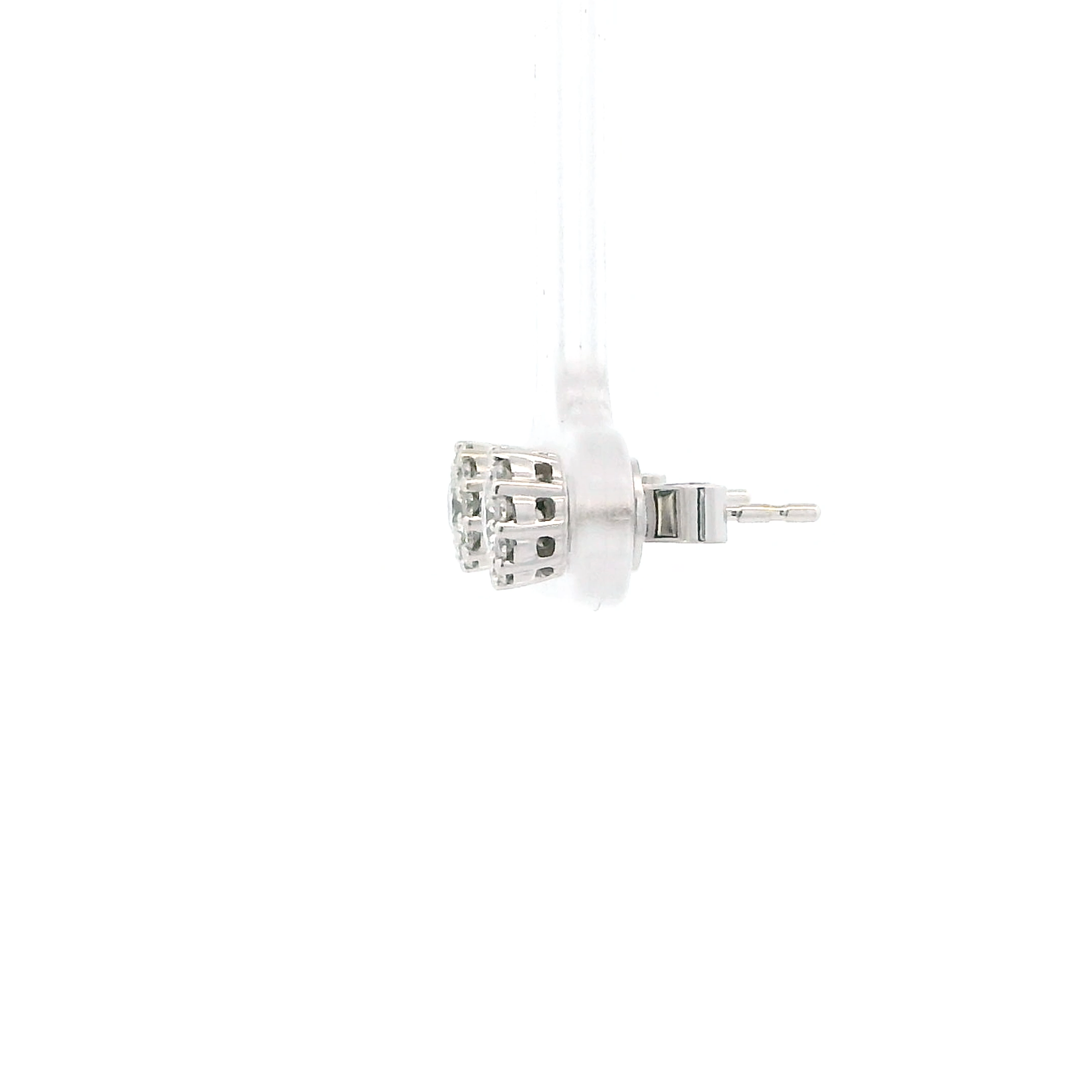 14K White Gold Diamond Earrings - 0.50ct