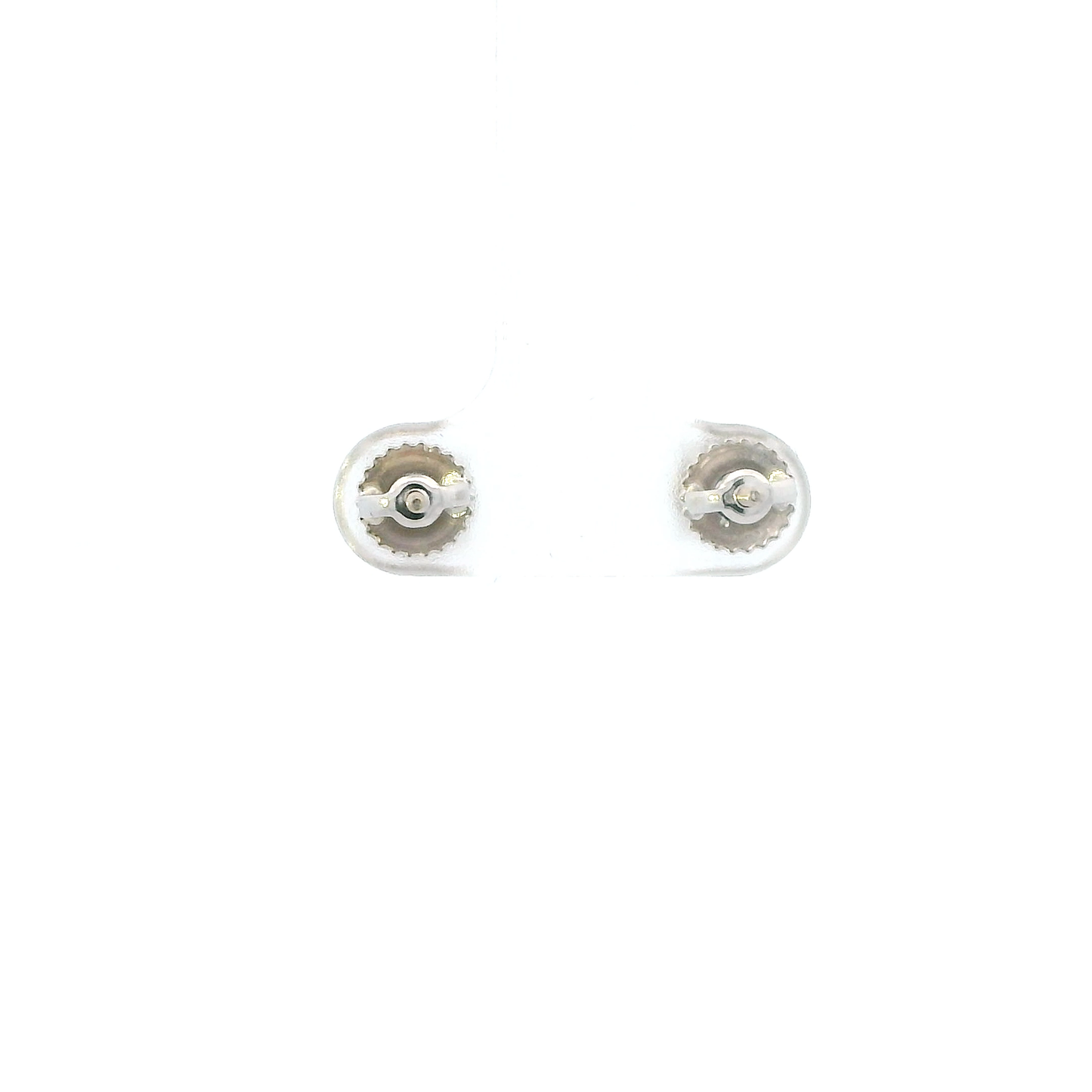 14K White Gold Diamond Solitaire Screwback Earrings - 1.60ct