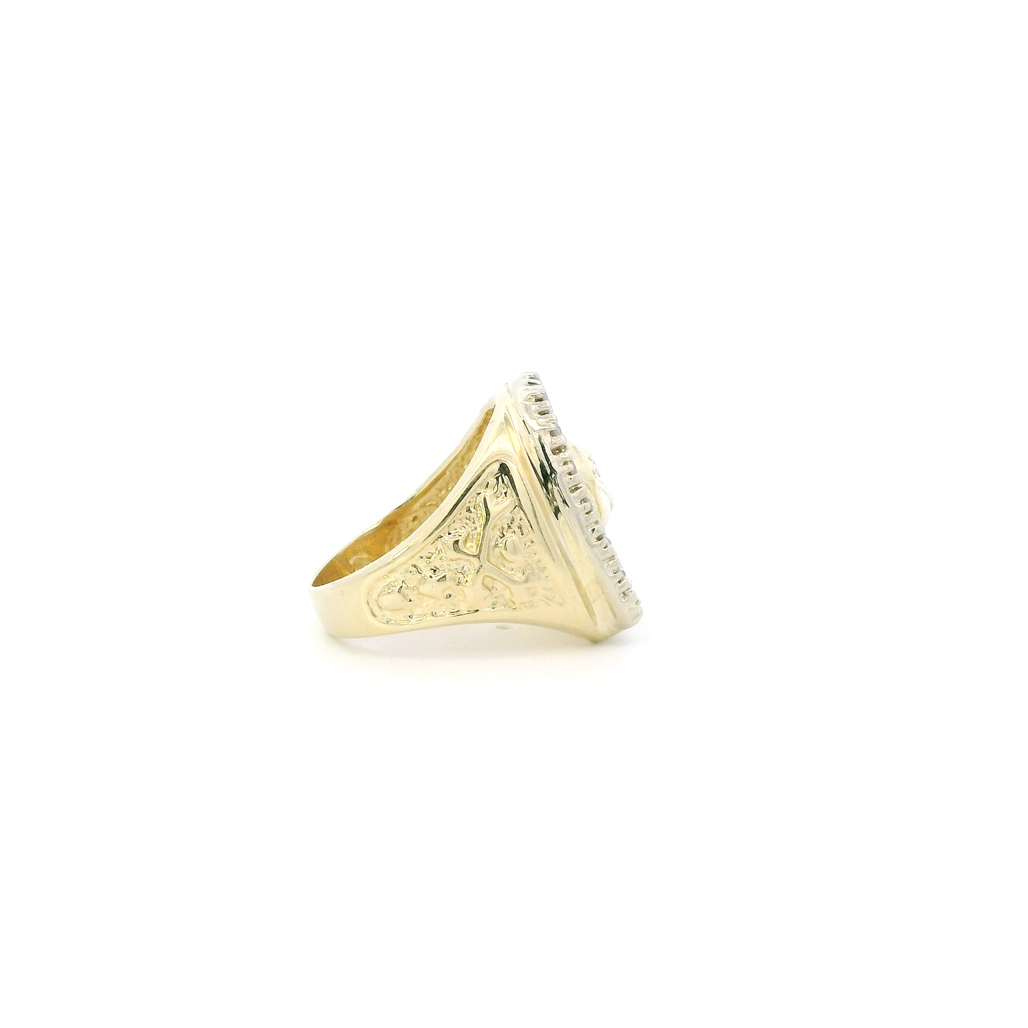 14K Yellow Gold Diamond Hose & Horseshoe Ring - 0.42ct