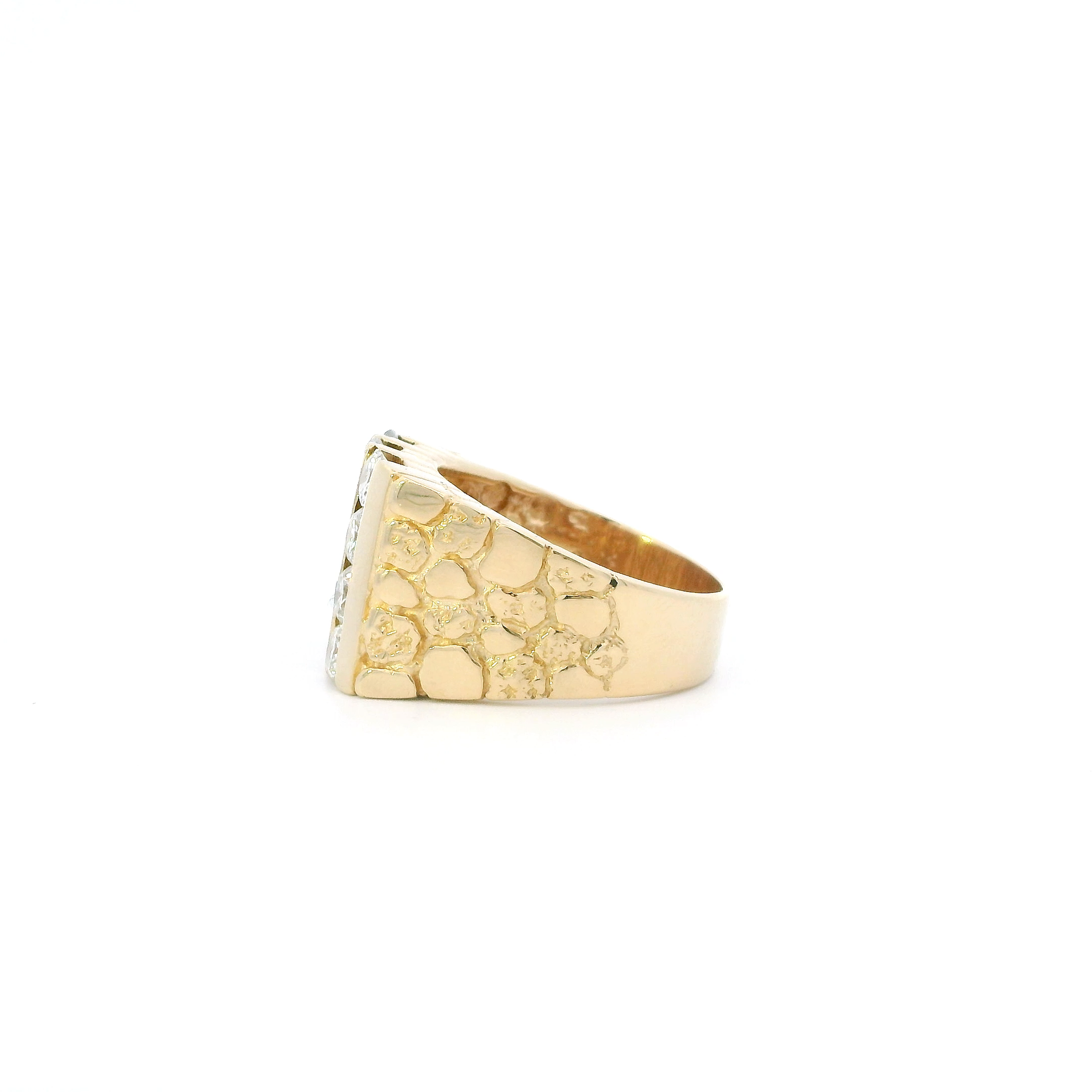 14K Yellow Gold Diamond Mens Ring - 2.88ct