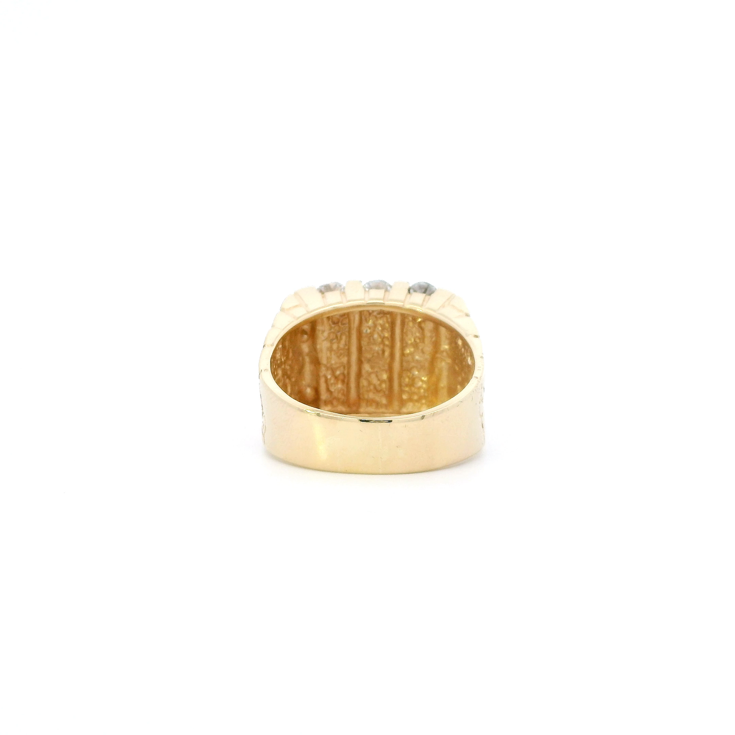 14K Yellow Gold Diamond Mens Ring - 2.88ct