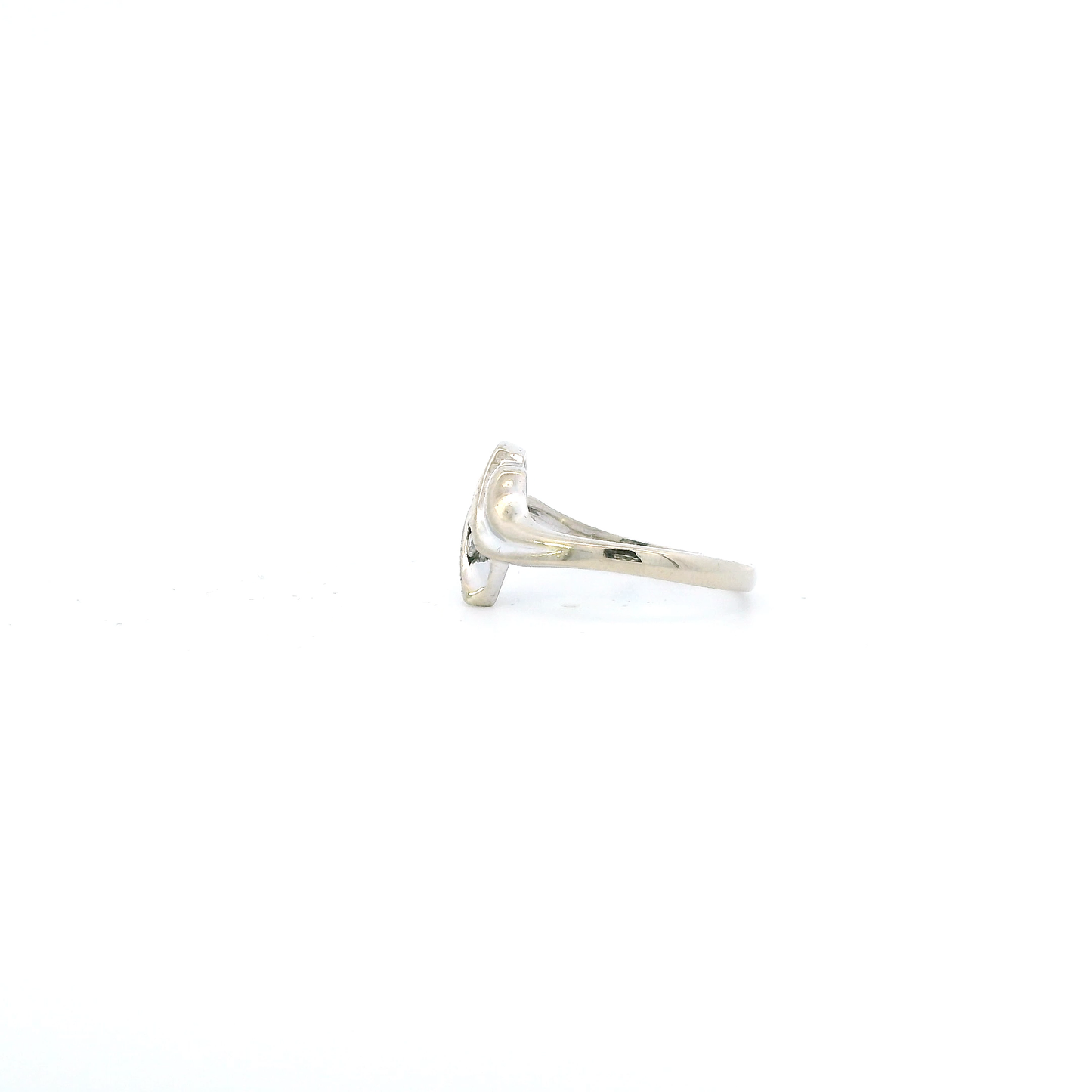 14K White Gold Diamond Womens Ring - 0.09ct