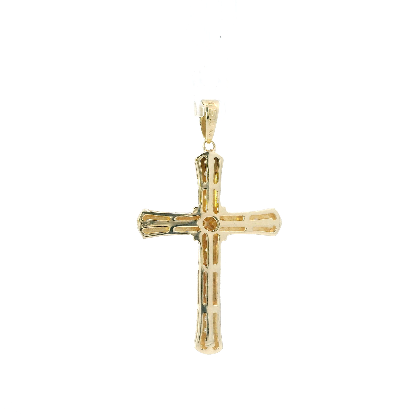 10K Yellow Gold Diamond Cross Pendant - 0.31ct