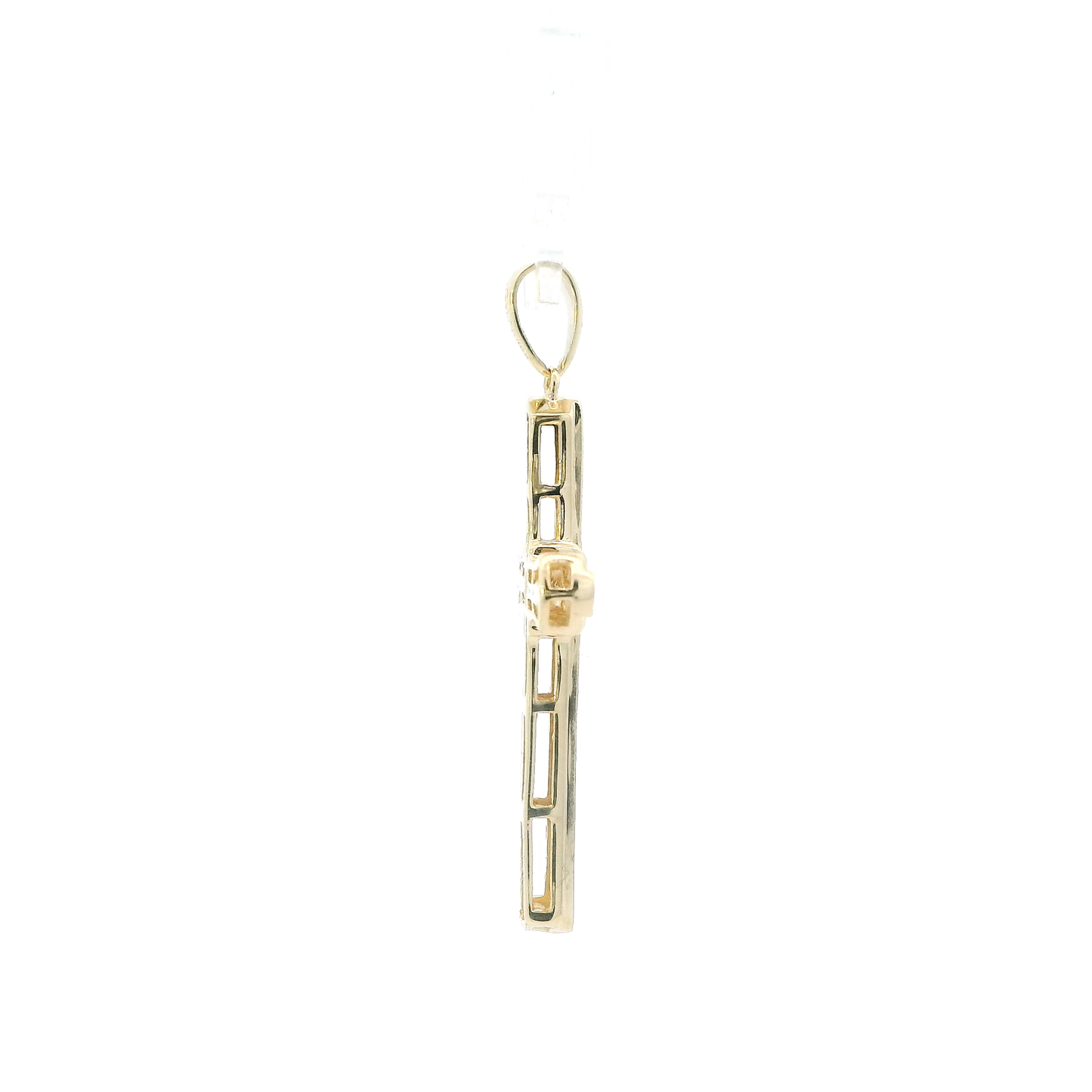 10K Yellow Gold Diamond Cross Pendant - 0.31ct