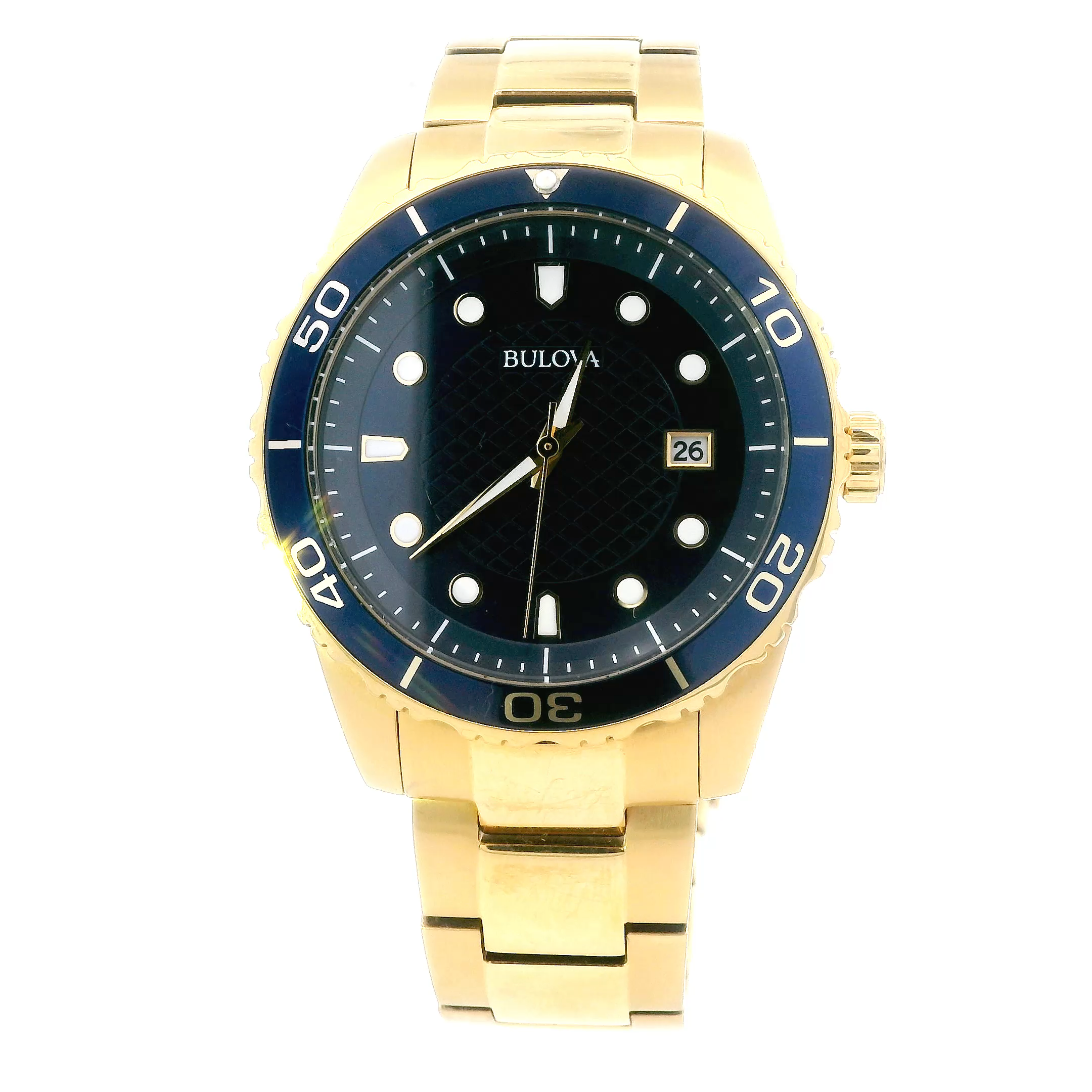 Bulova Classic Gold Tone Steel Mens Wristwatch - 98A197
