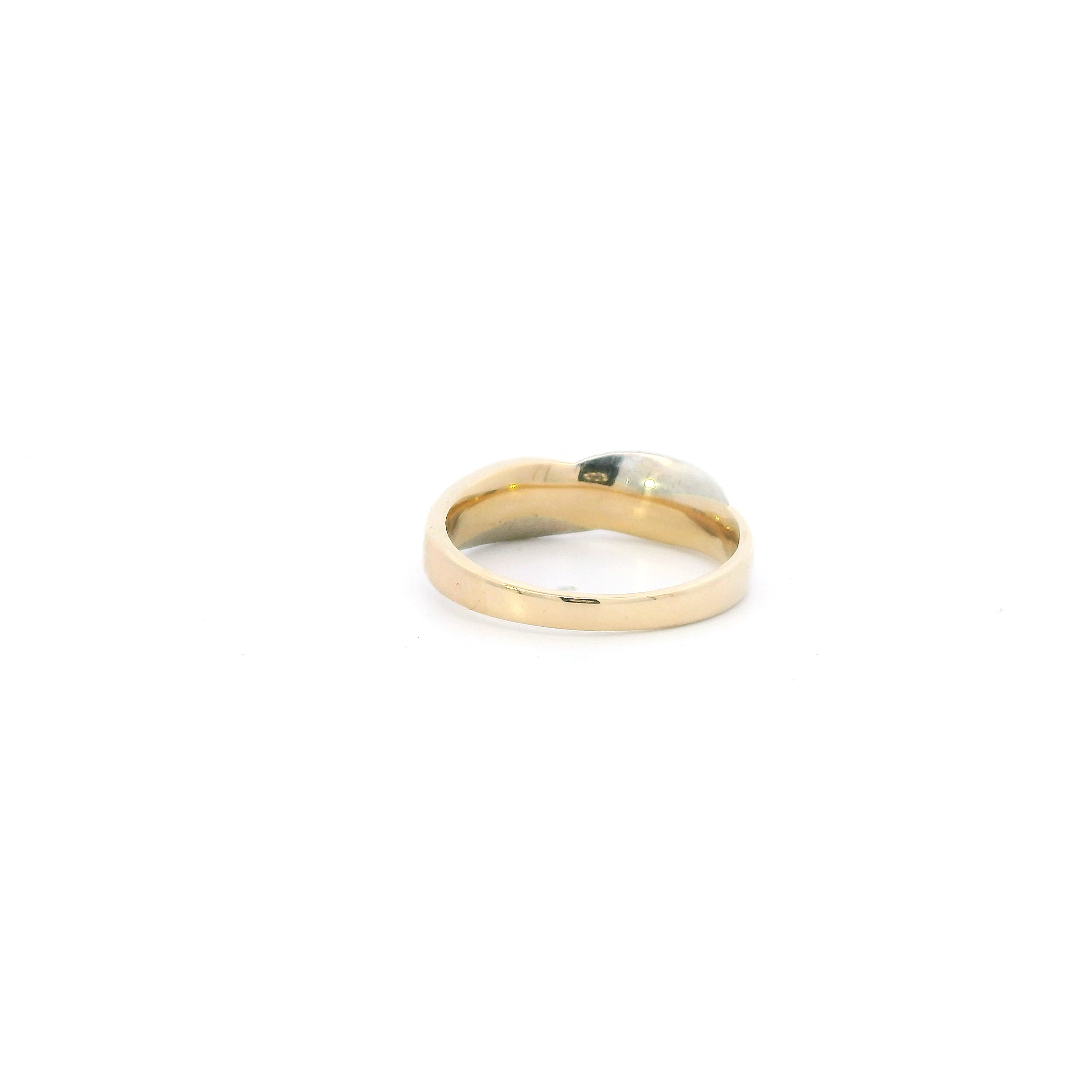 14K Yellow Gold Diamond Mens Ring - 0.21ct