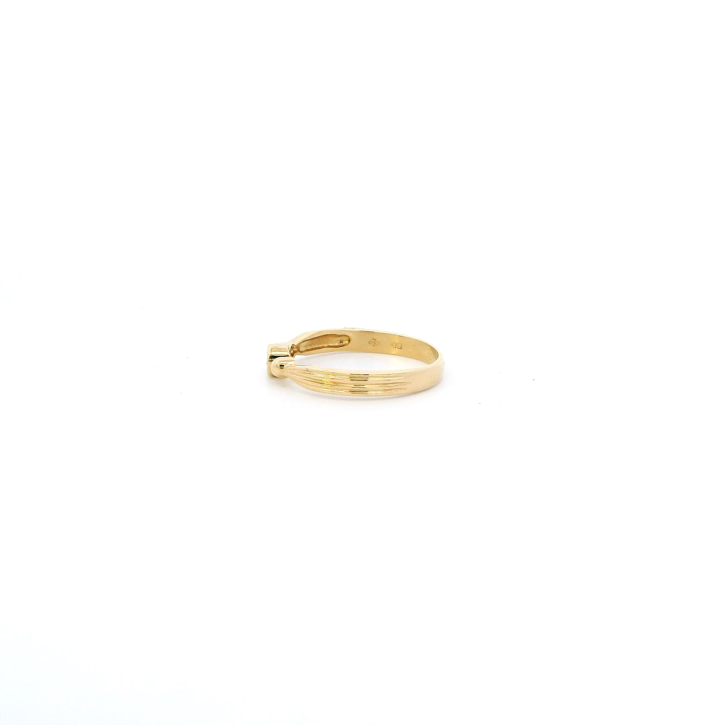 18K Yellow Gold Diamond Womens Ring - 0.02ct