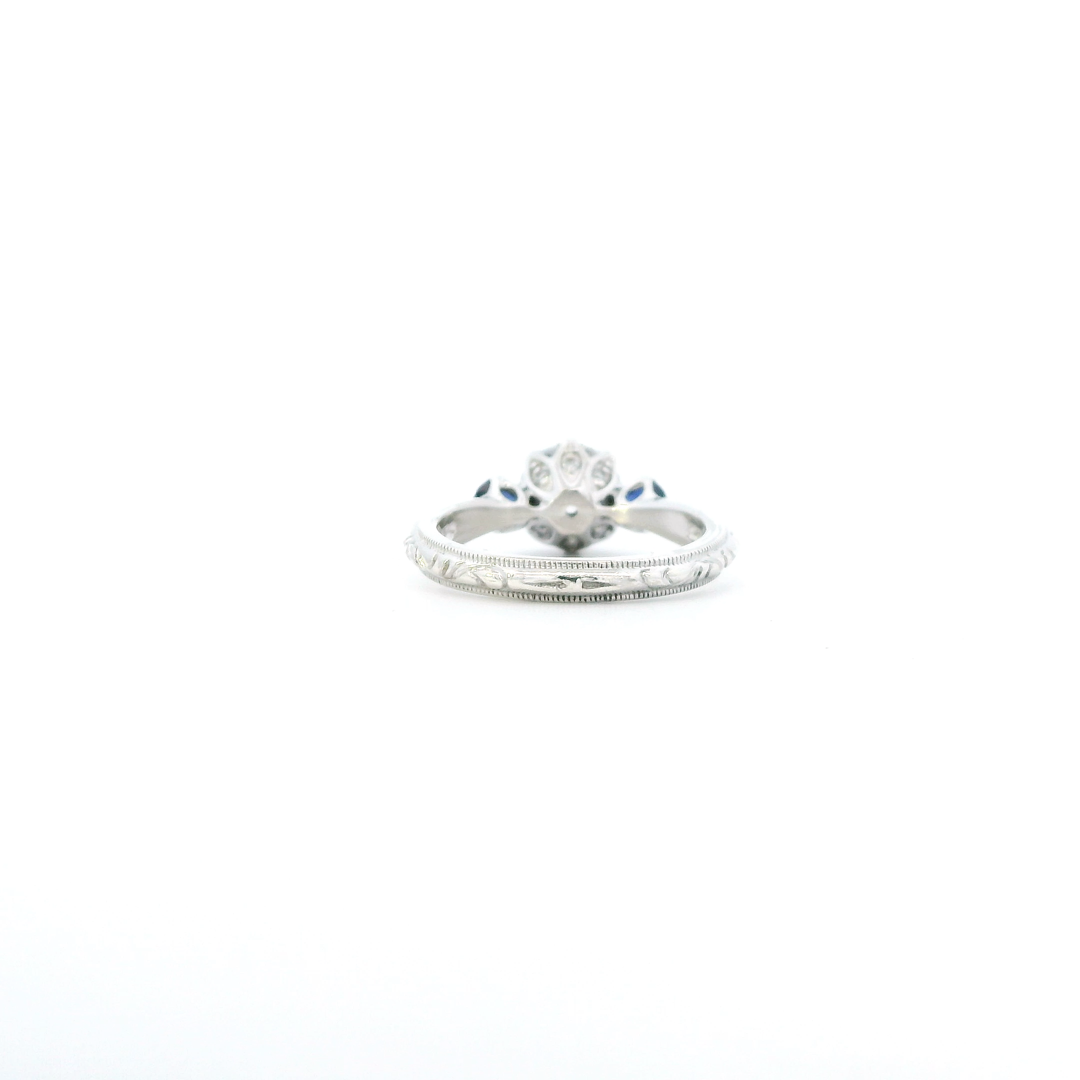 Sterling Silver Tacori Cz & Sapphire Womens Ring