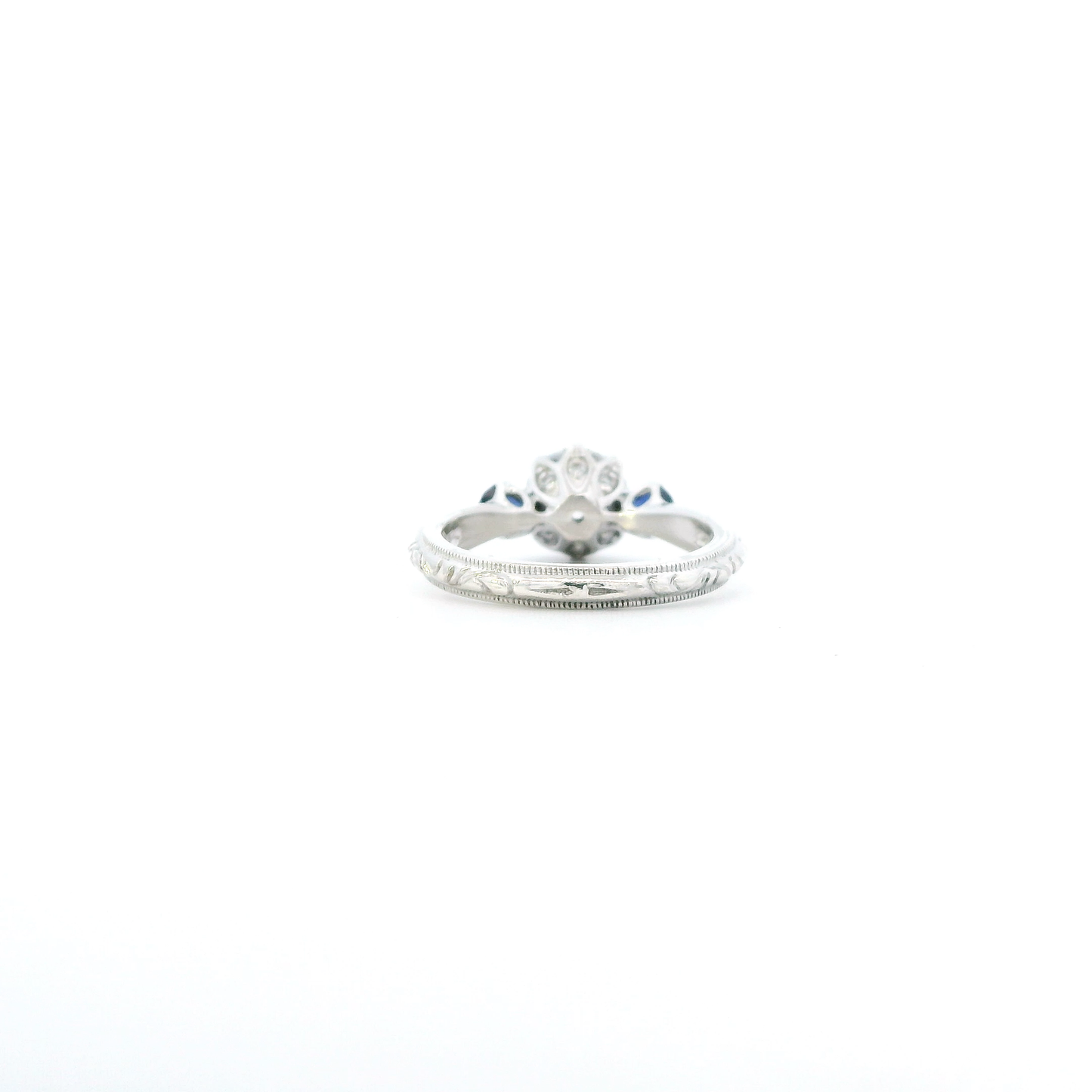 Sterling Silver Tacori Cz & Sapphire Womens Ring