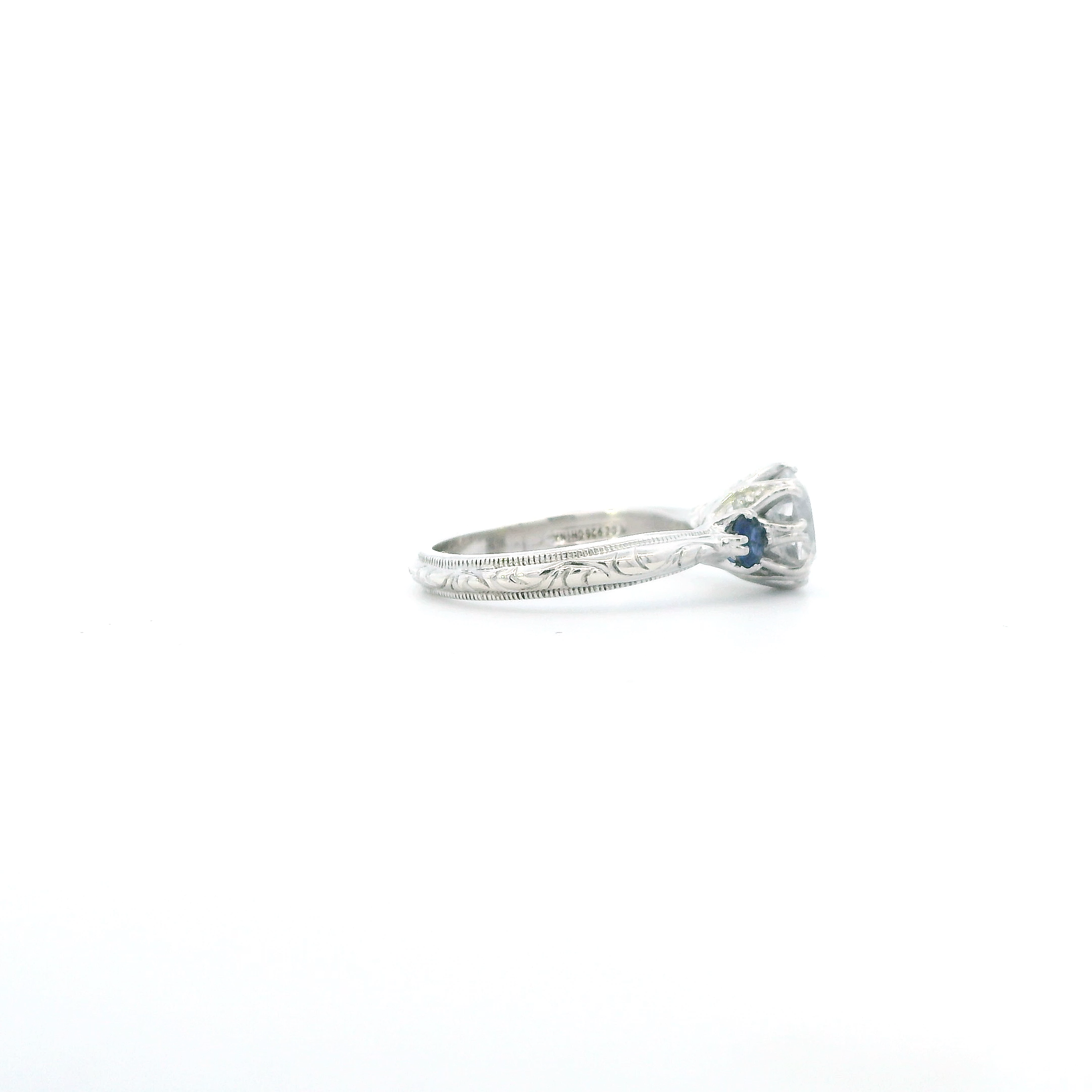 Sterling Silver Tacori Cz & Sapphire Womens Ring