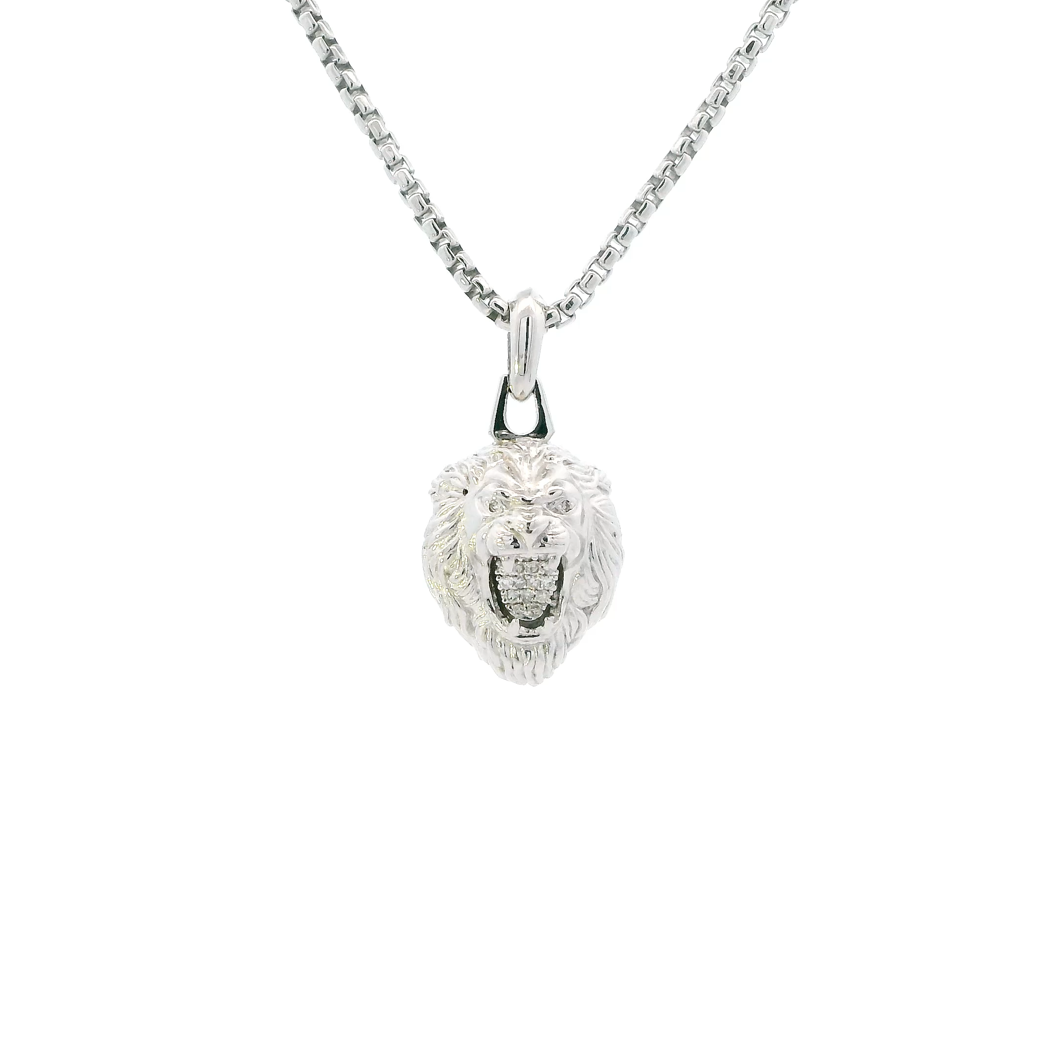 Bulova Marc Anthony Lion Head Diamond Pendant & 24-26