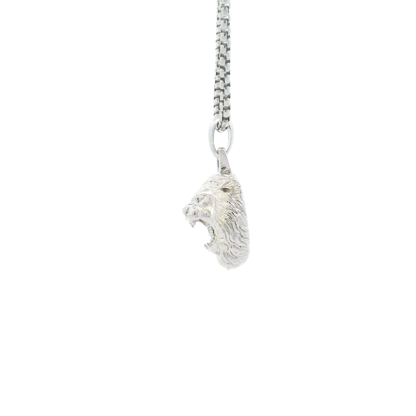 Bulova Marc Anthony Lion Head Diamond Pendant & 24-26" Rounded Box Chain - 0.10ct