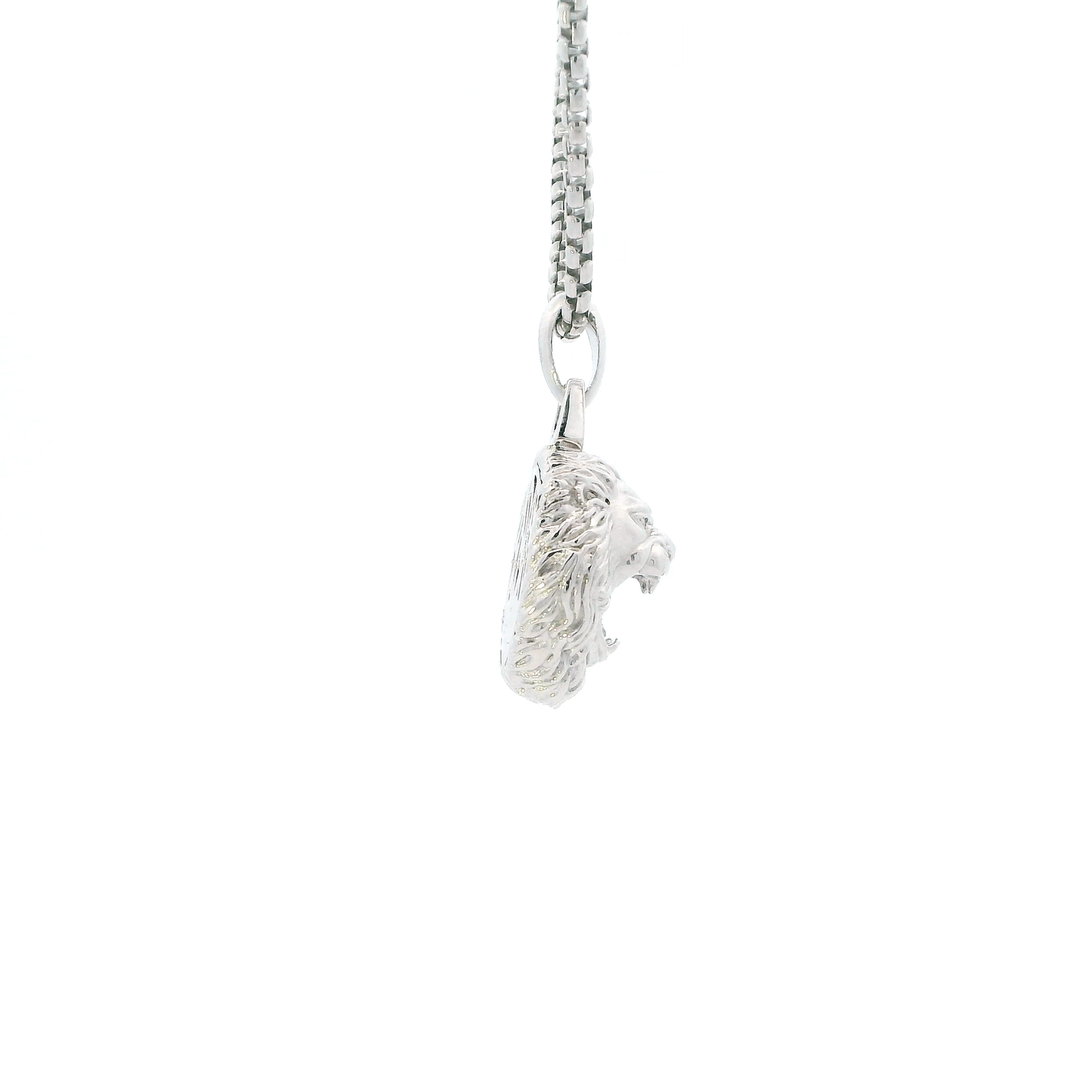 Bulova Marc Anthony Lion Head Diamond Pendant & 24-26" Rounded Box Chain - 0.10ct