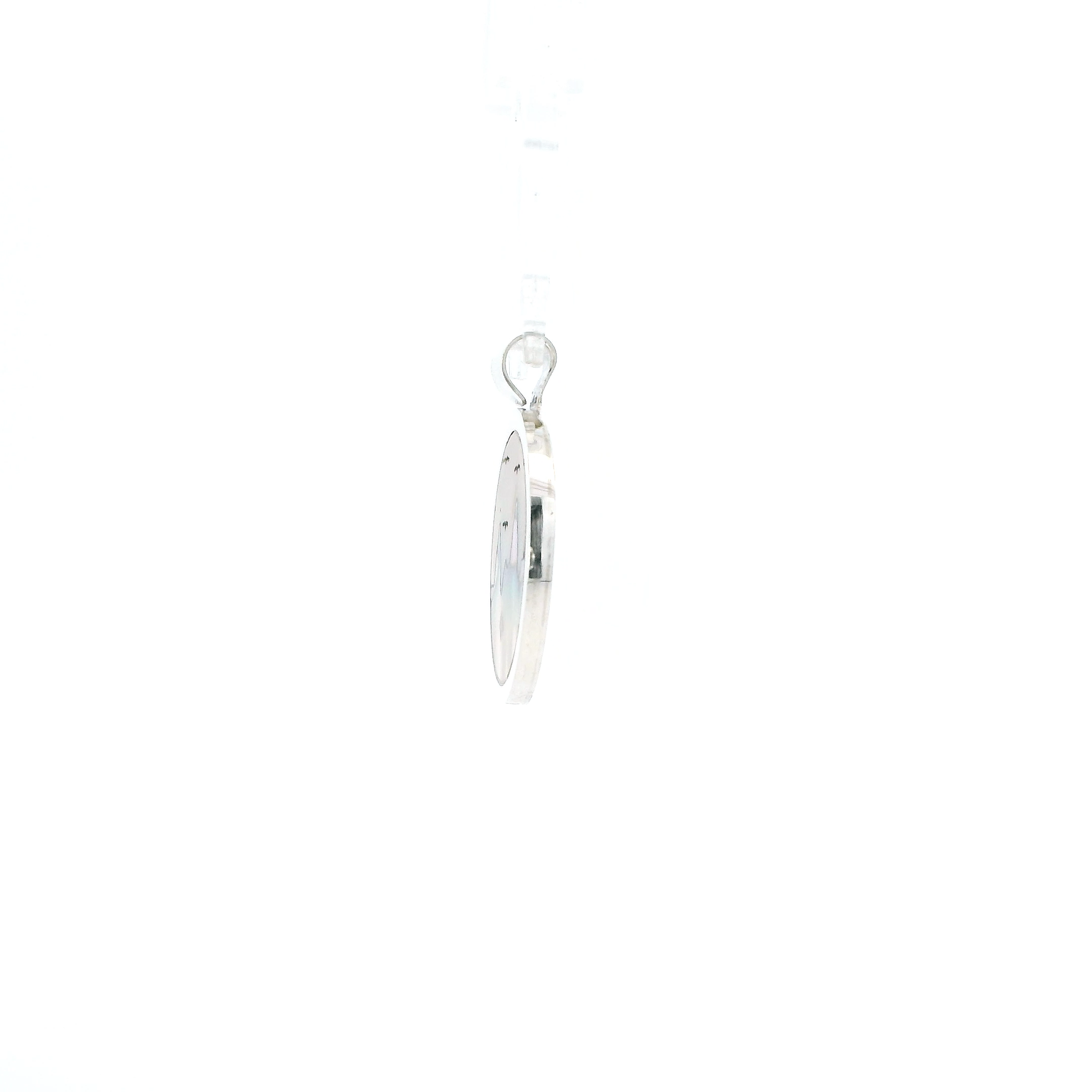 Silver Moon Mountain Scene Pendant