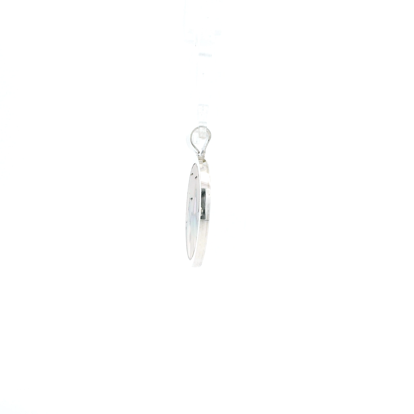 Silver Moon Mountain Scene Pendant