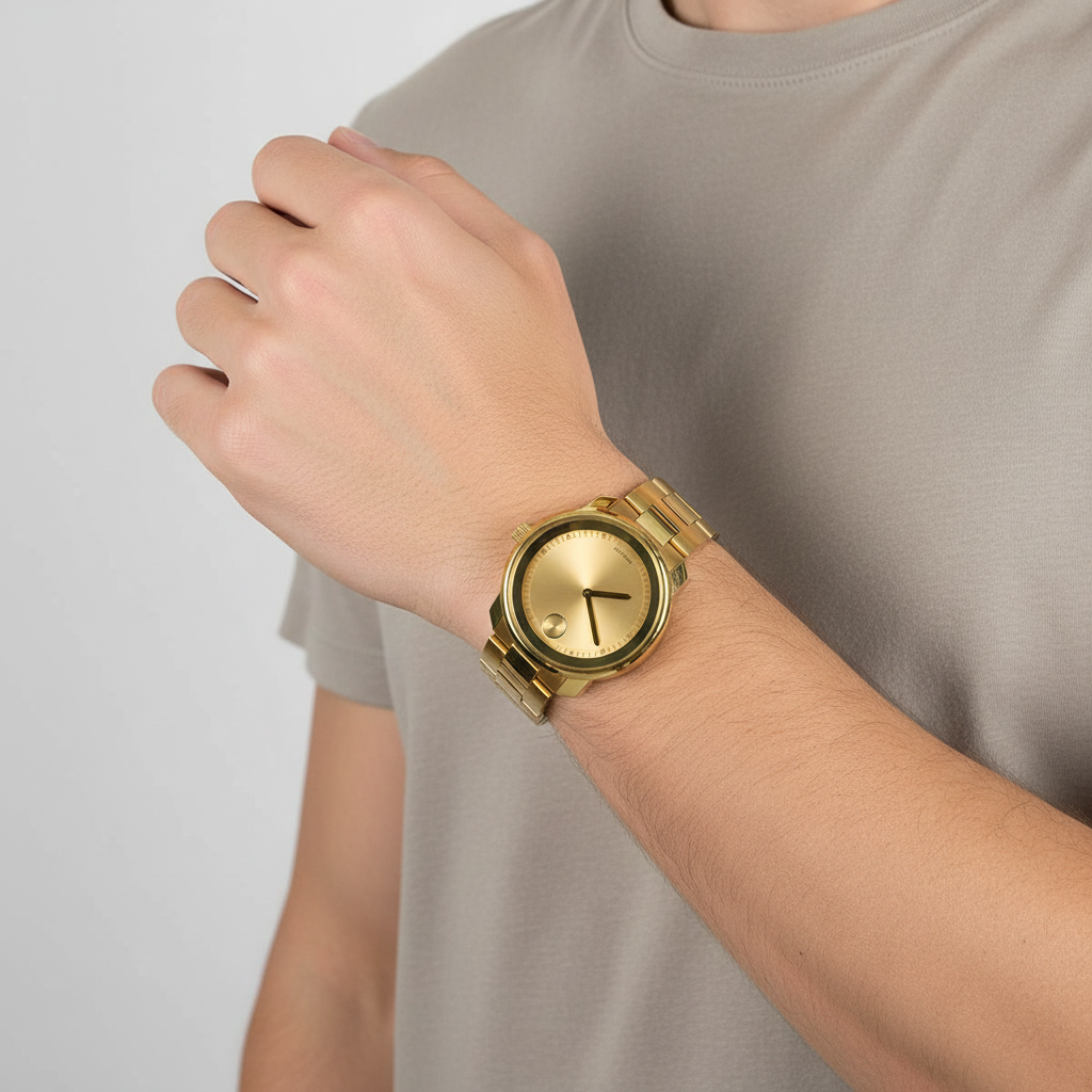 Movado Bold Gold Tone Mens Wristwatch - 13.489.065