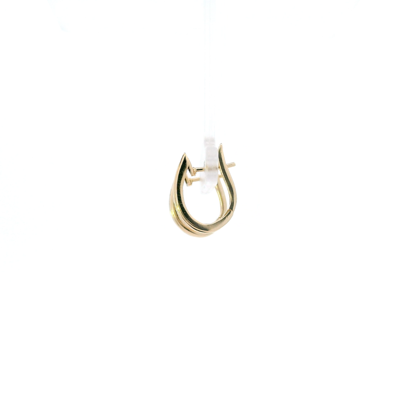14K Yellow Gold Huggie Hoop Earrings
