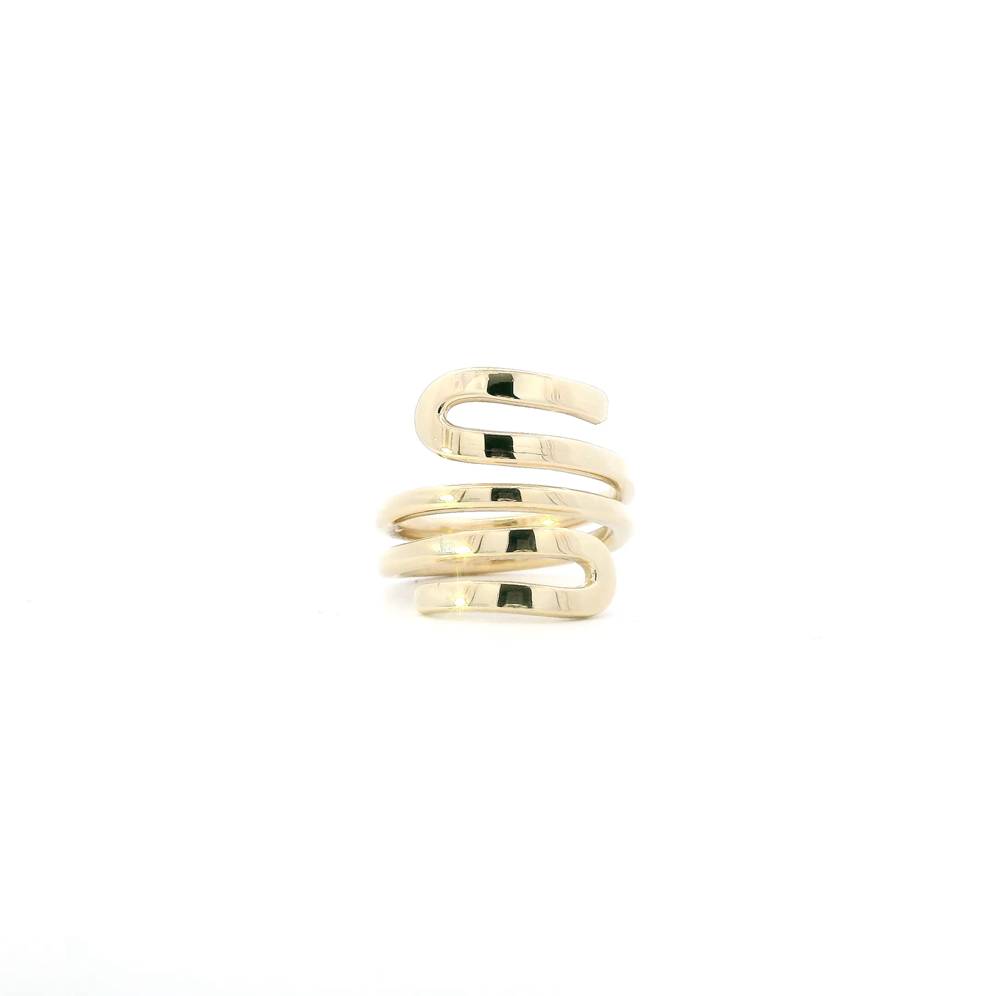 14K Yellow Gold Squiggle Wrap Ring