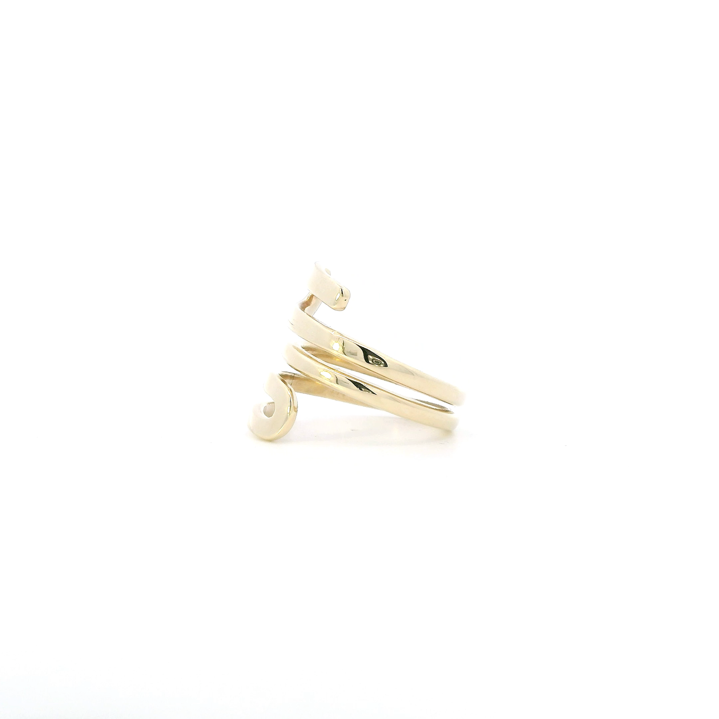 14K Yellow Gold Squiggle Wrap Ring