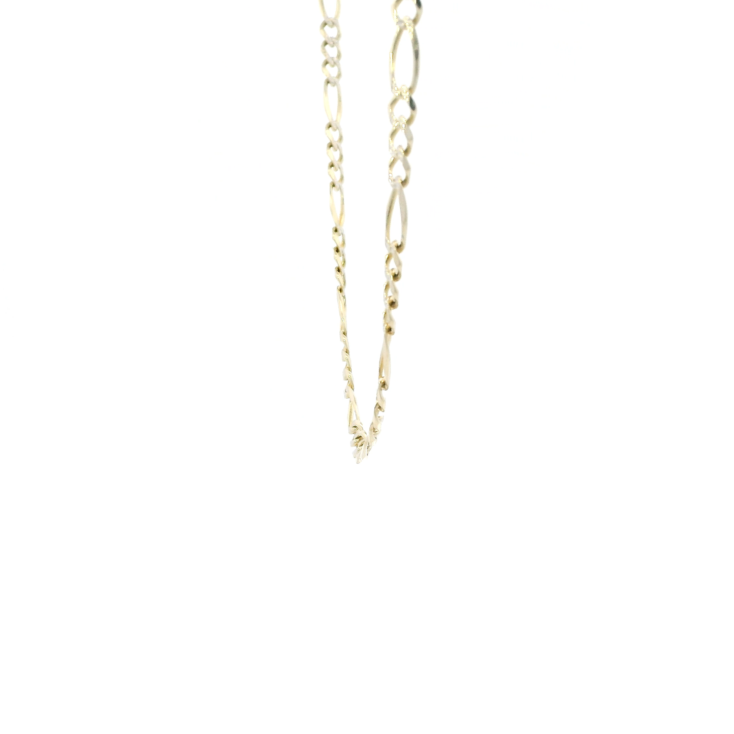 14K Yellow Gold 20.5" Diamond Cut Figaro Chain