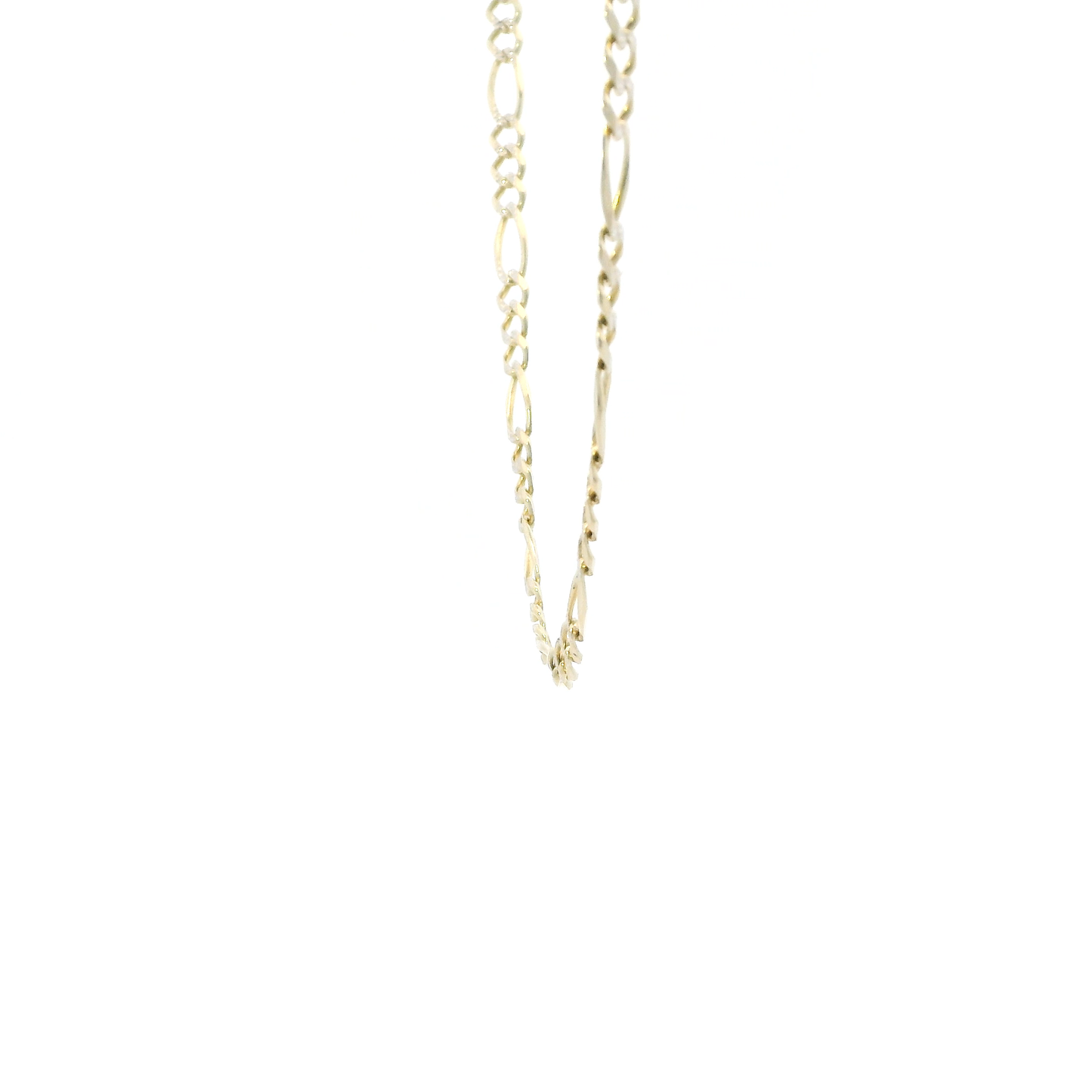 14K Yellow Gold 20.5" Diamond Cut Figaro Chain