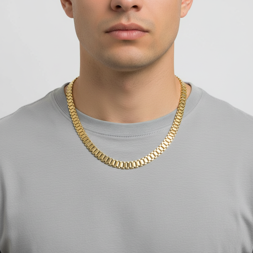 10K Yellow Gold 21.5" Rolex Chain