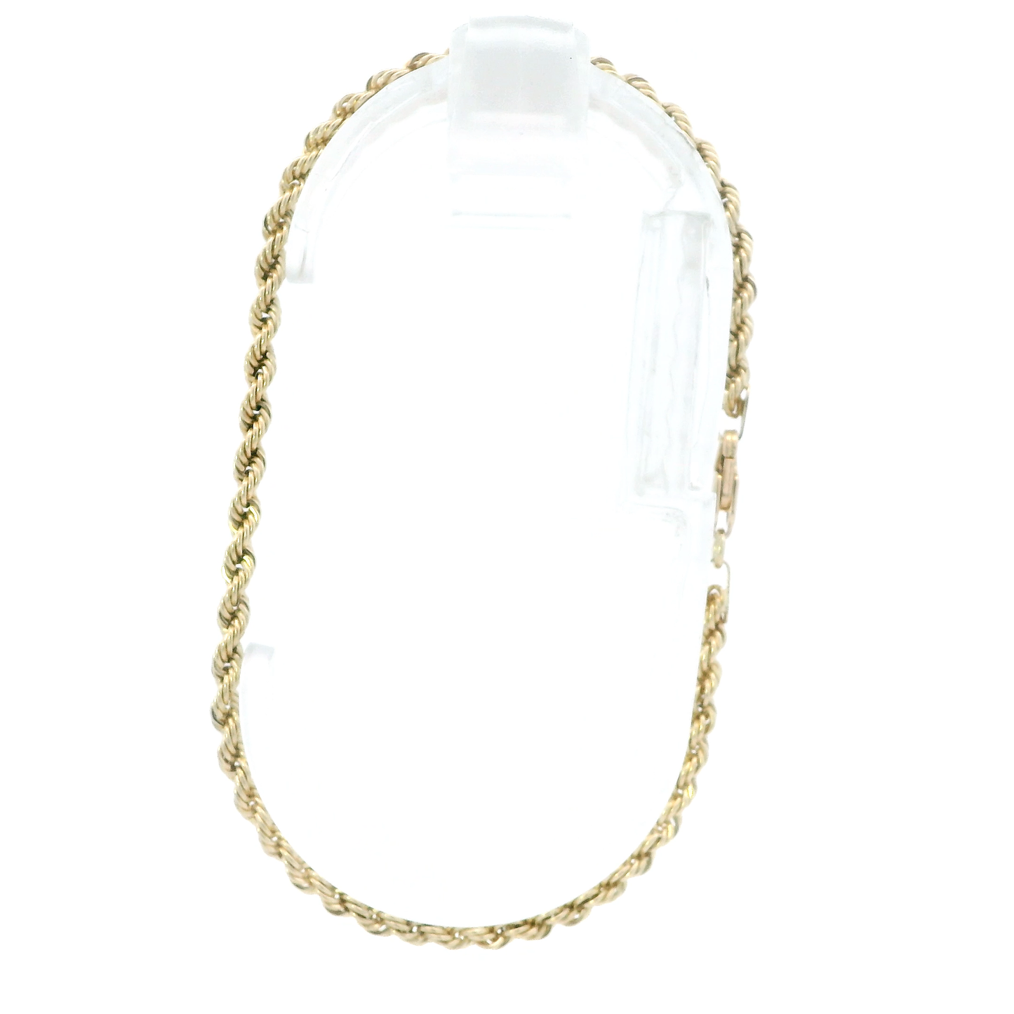 10K Yellow Gold 8" Hollow Rope Bracelet