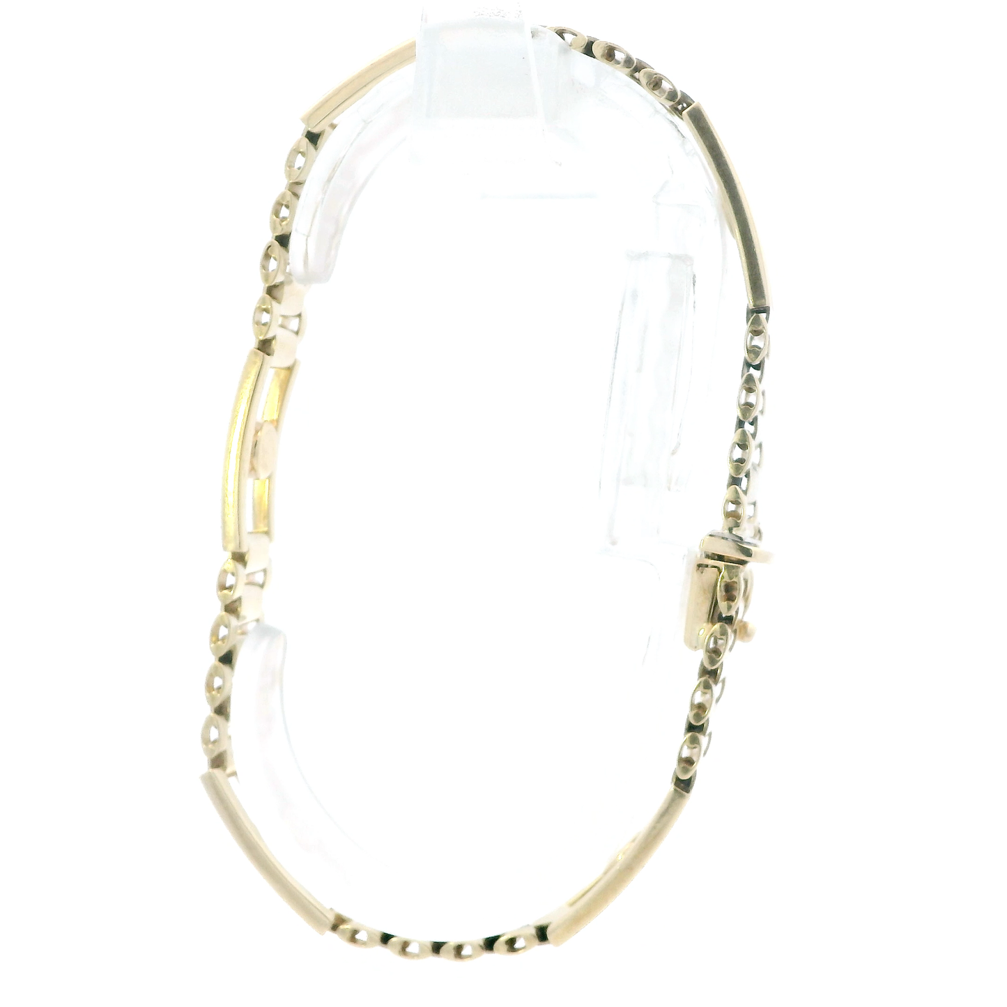 14K Yellow Gold 8" Rectangle Screwdriver Design Rolex Bracelet
