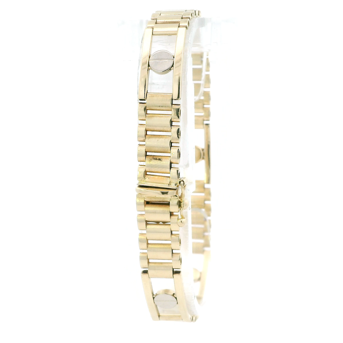 14K Yellow Gold 8" Rectangle Screwdriver Design Rolex Bracelet