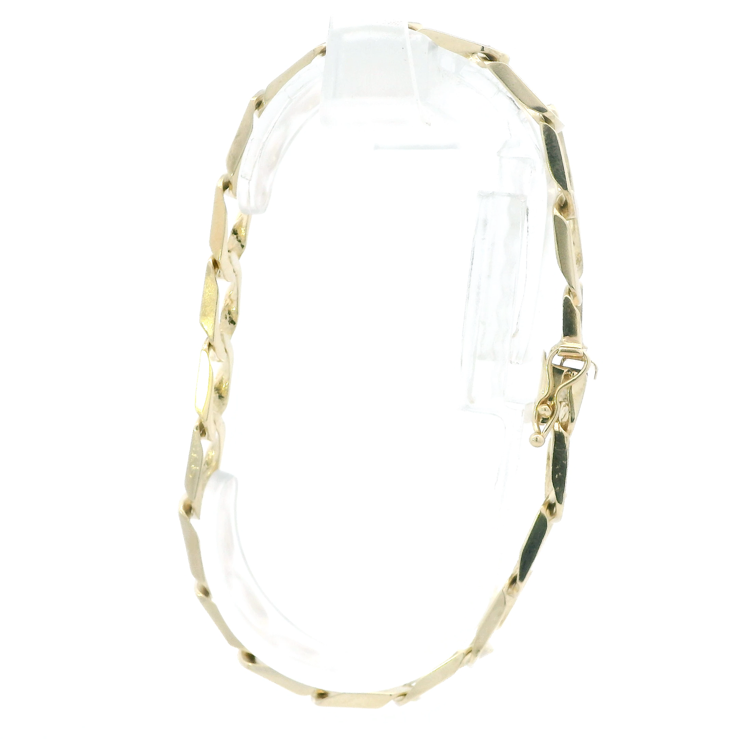 14K Yellow Gold 8" Flat Curb Bracelet
