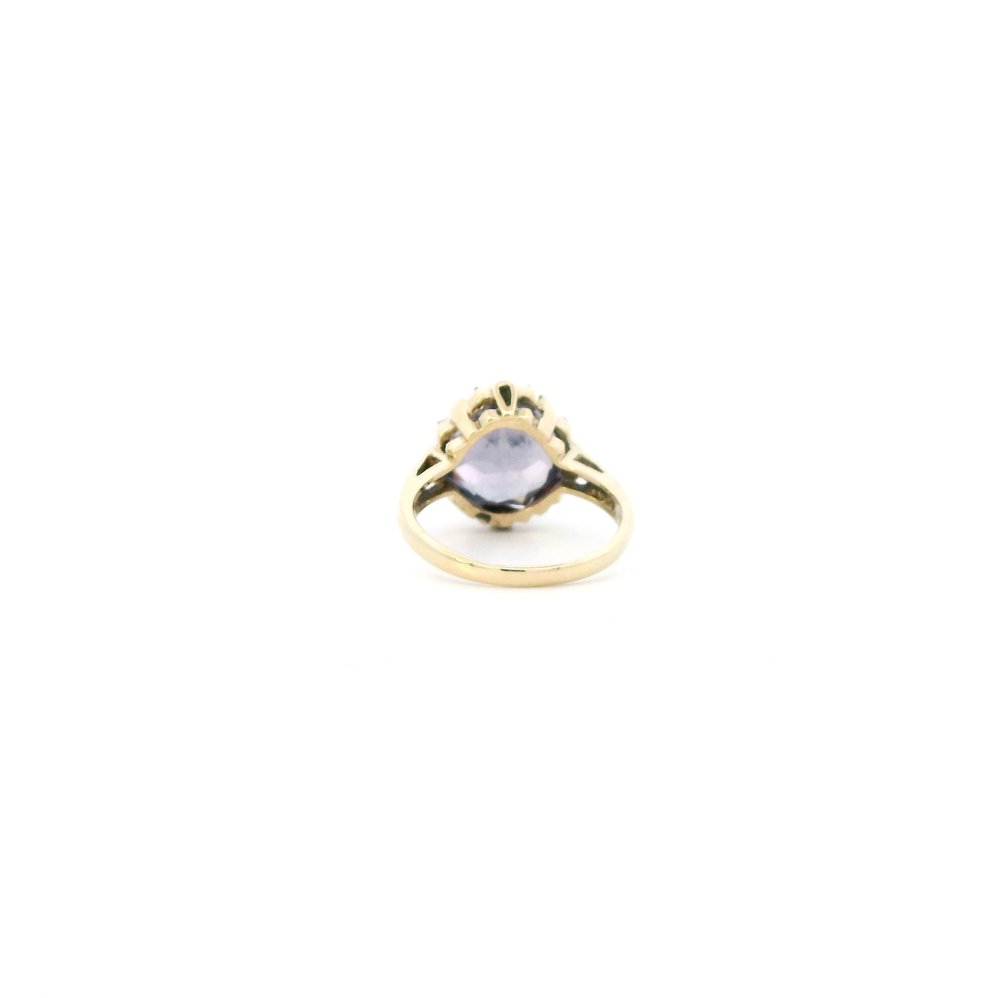 10K Yellow Gold Star Alexandrite Womens Ring