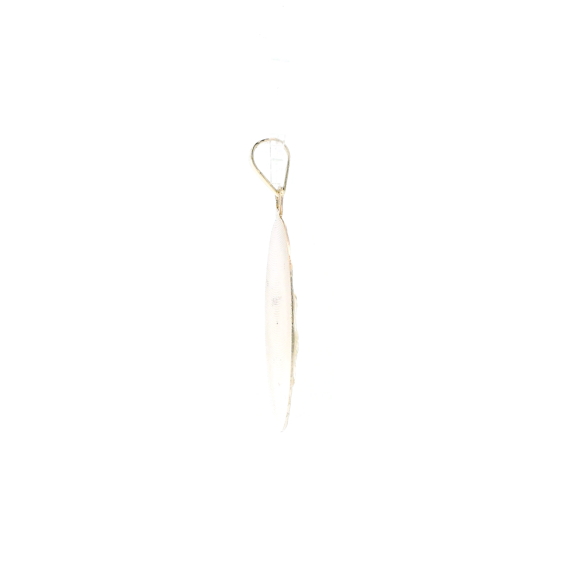 14K Tri Color Gold Oval Religious Pendant