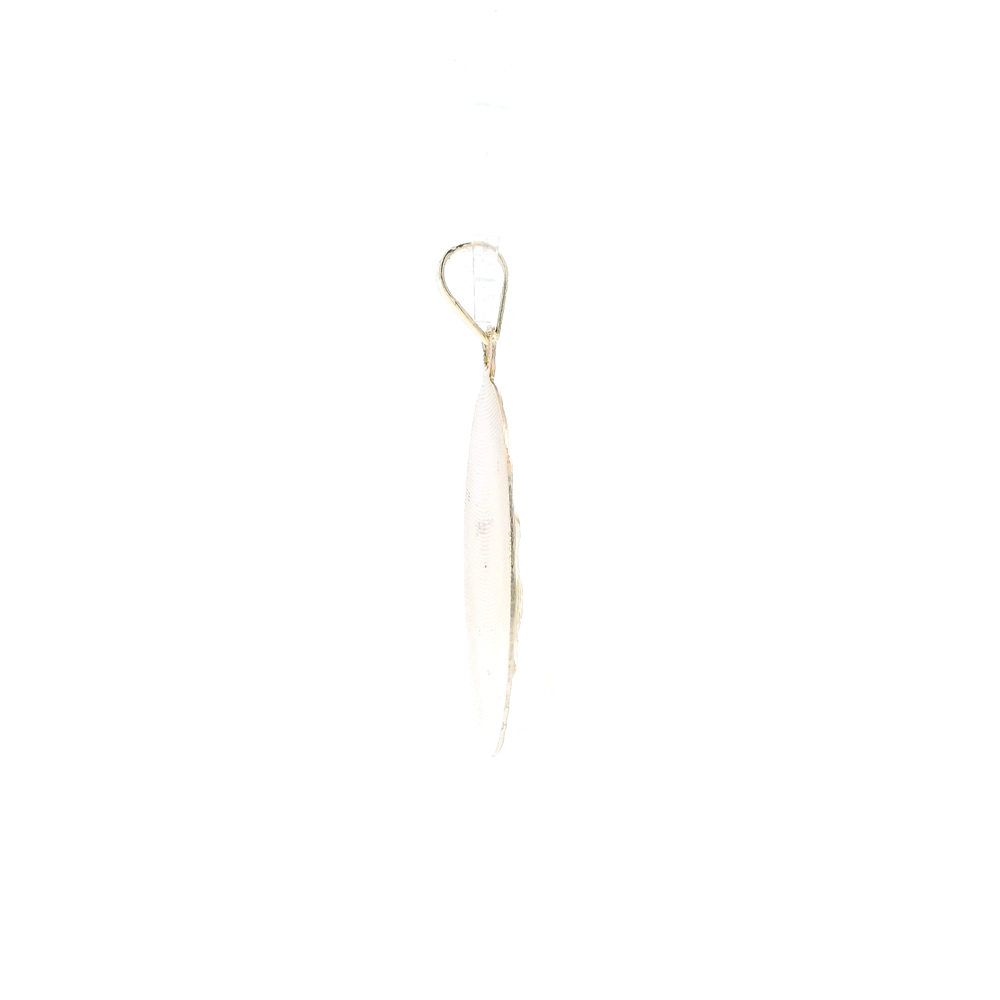 14K Tri Color Gold Oval Religious Pendant