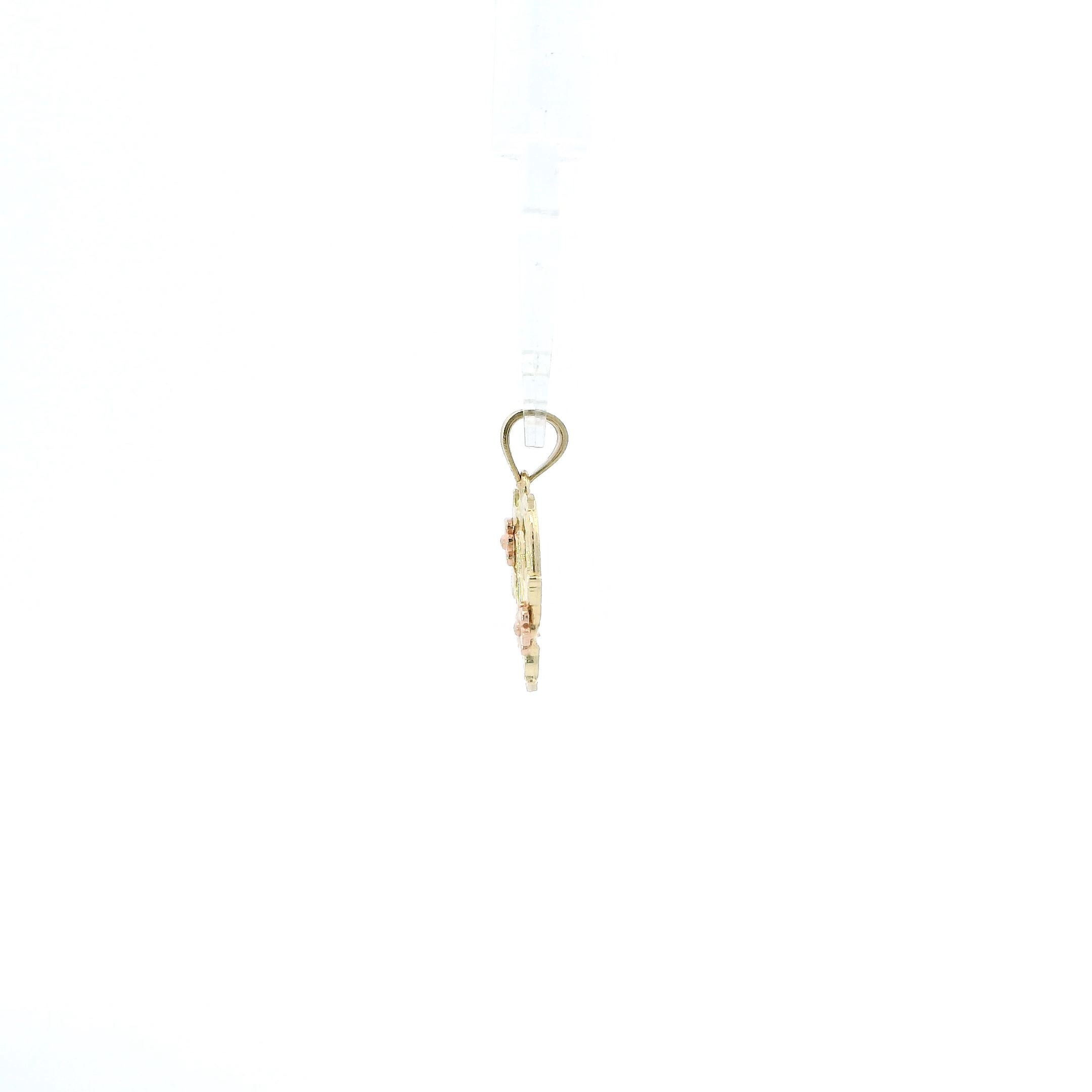 10K Yellow & Rose Gold Diamond Cut Letter 