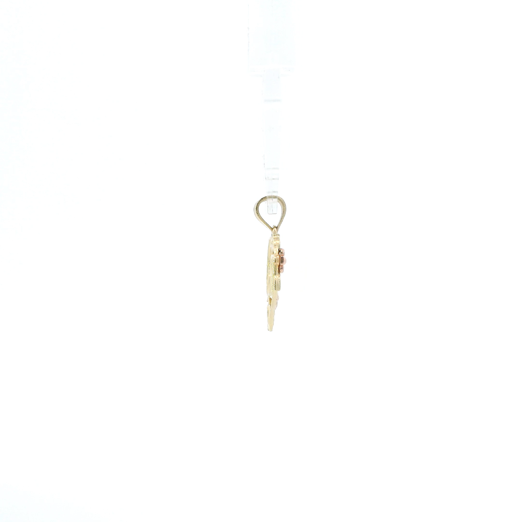 10K Yellow & Rose Gold Diamond Cut Letter 