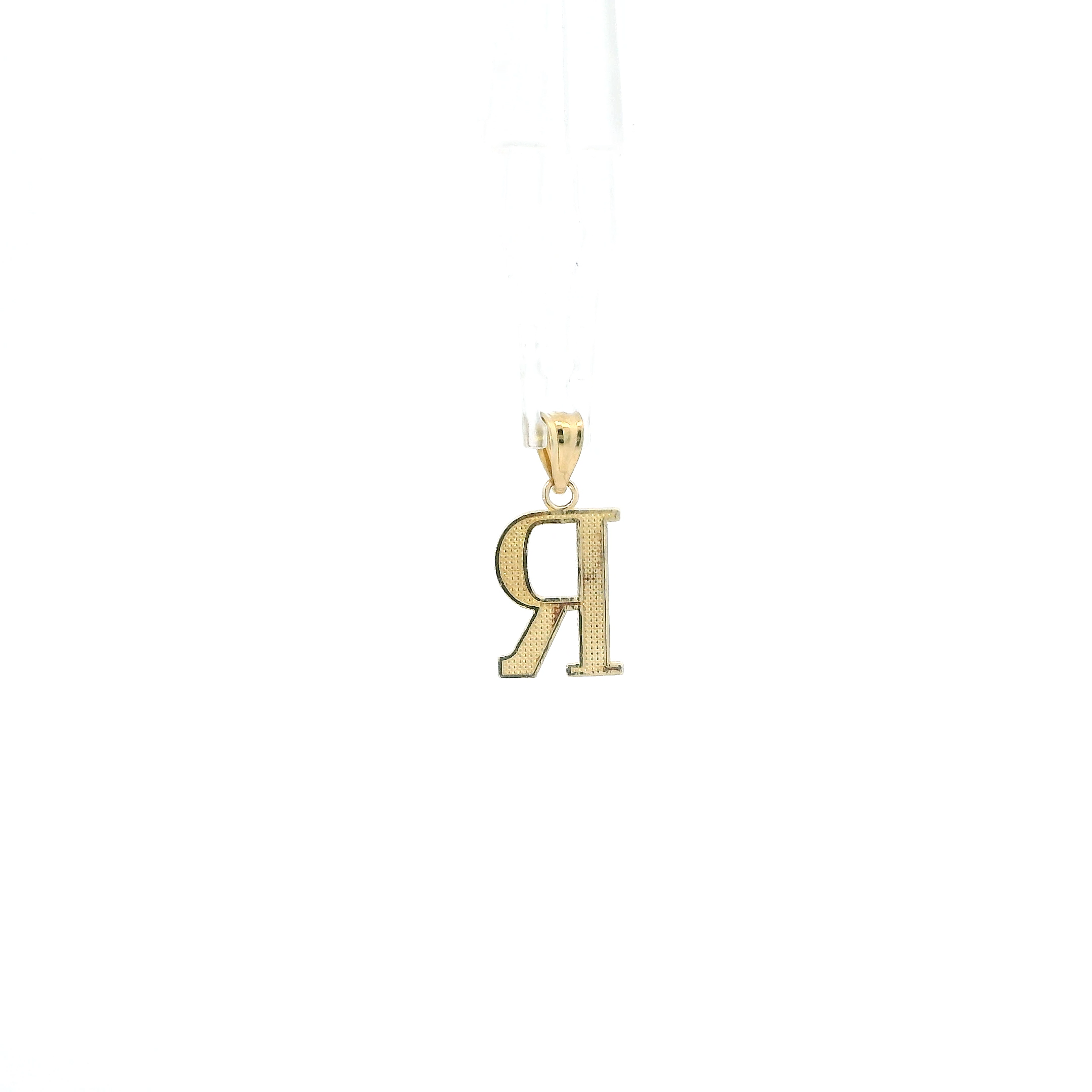 10K Yellow Gold Diamond Cut Letter 