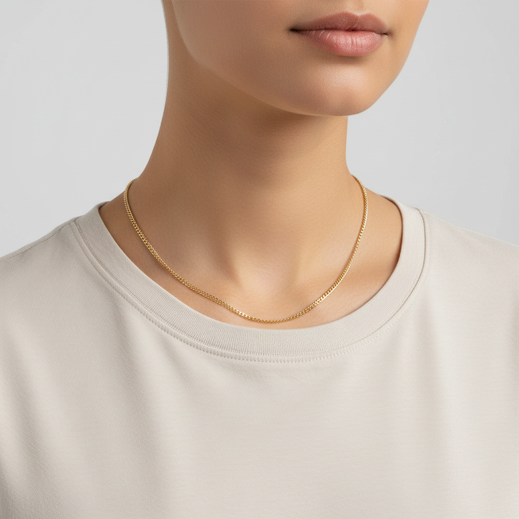 14K Yellow Gold 16" Cuban Chain