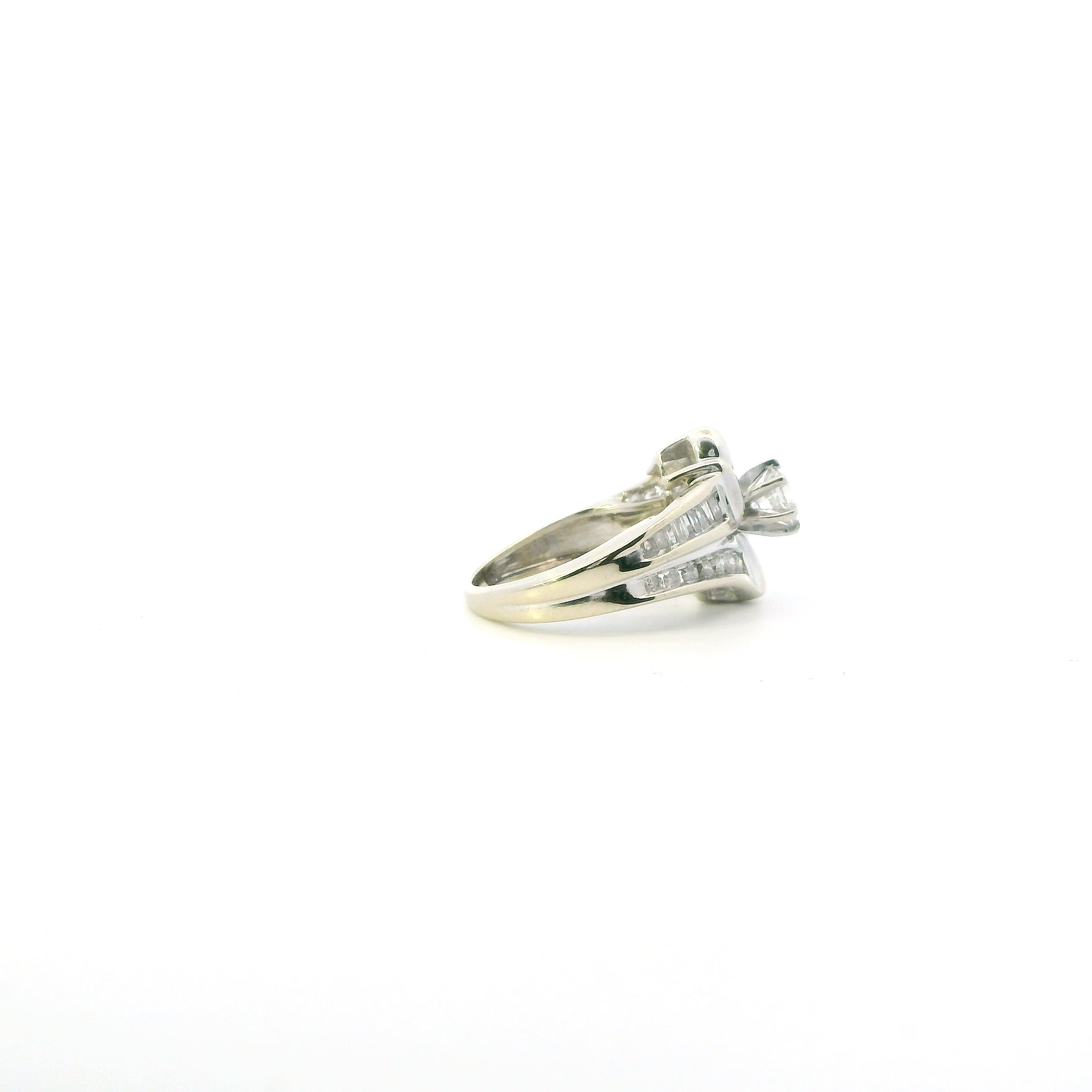 14K White Gold Diamond Womens Ring - 0.63ct