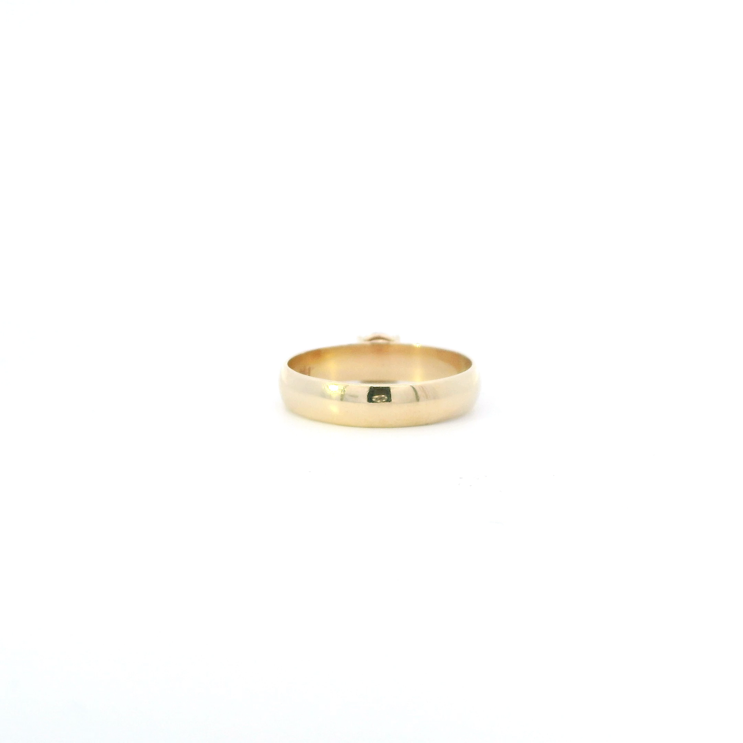 14K Yellow Gold Solitaire Womens Ring - 0.55ct
