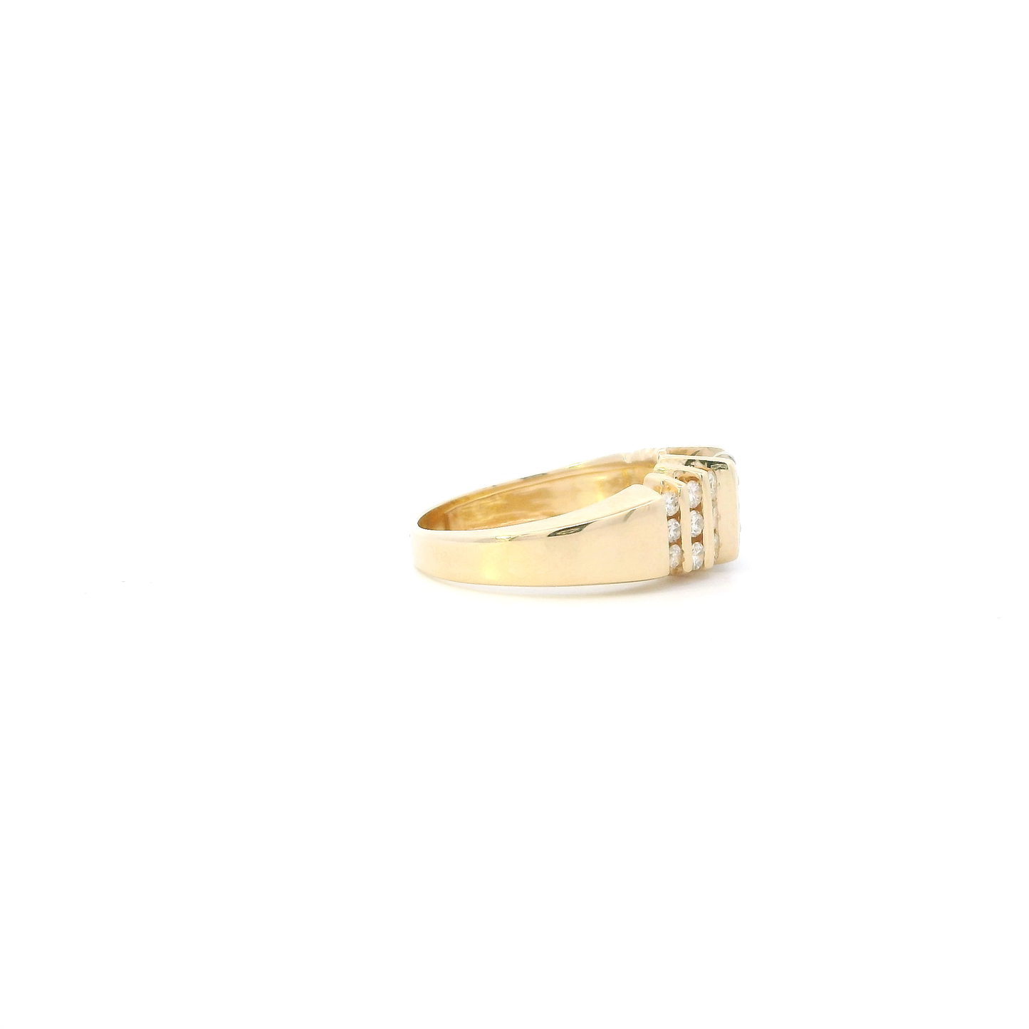 14K Yellow Gold Diamond Womens Ring - 0.80ct