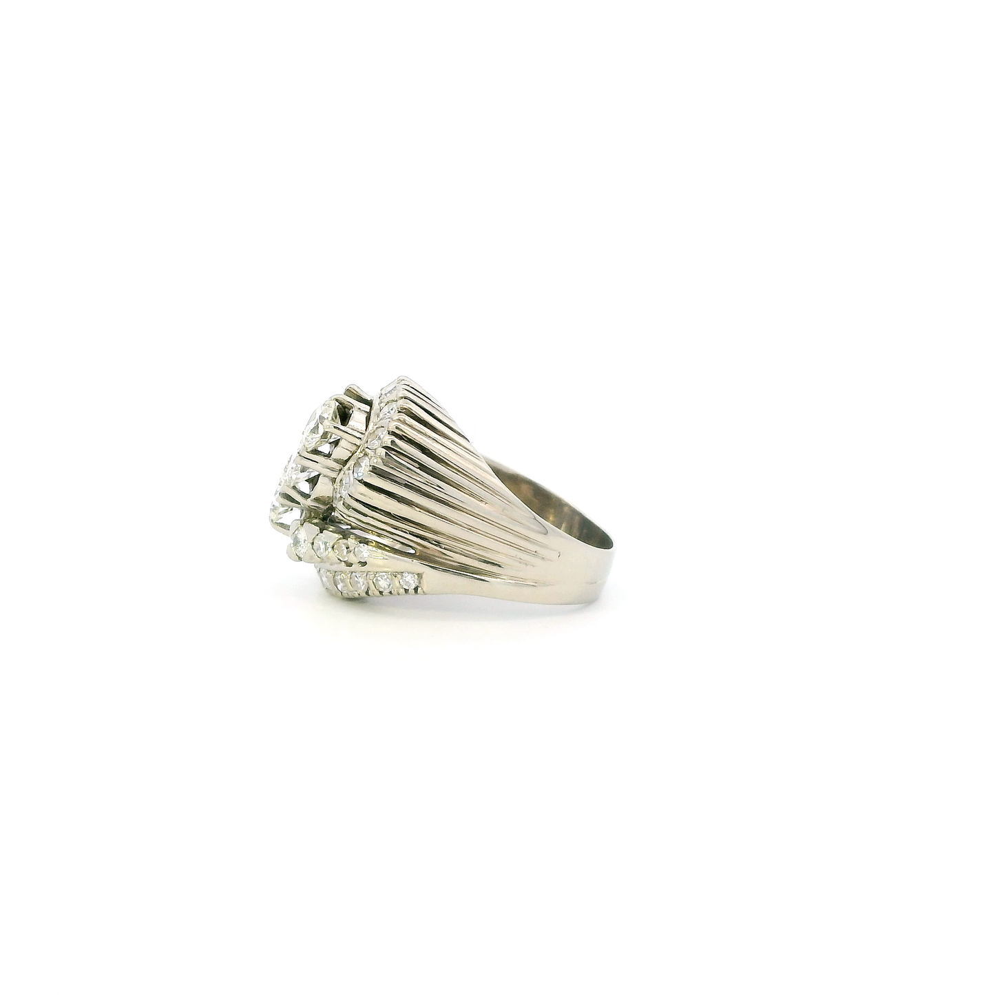14K White Gold Diamond Womens Ring - 1.17ct