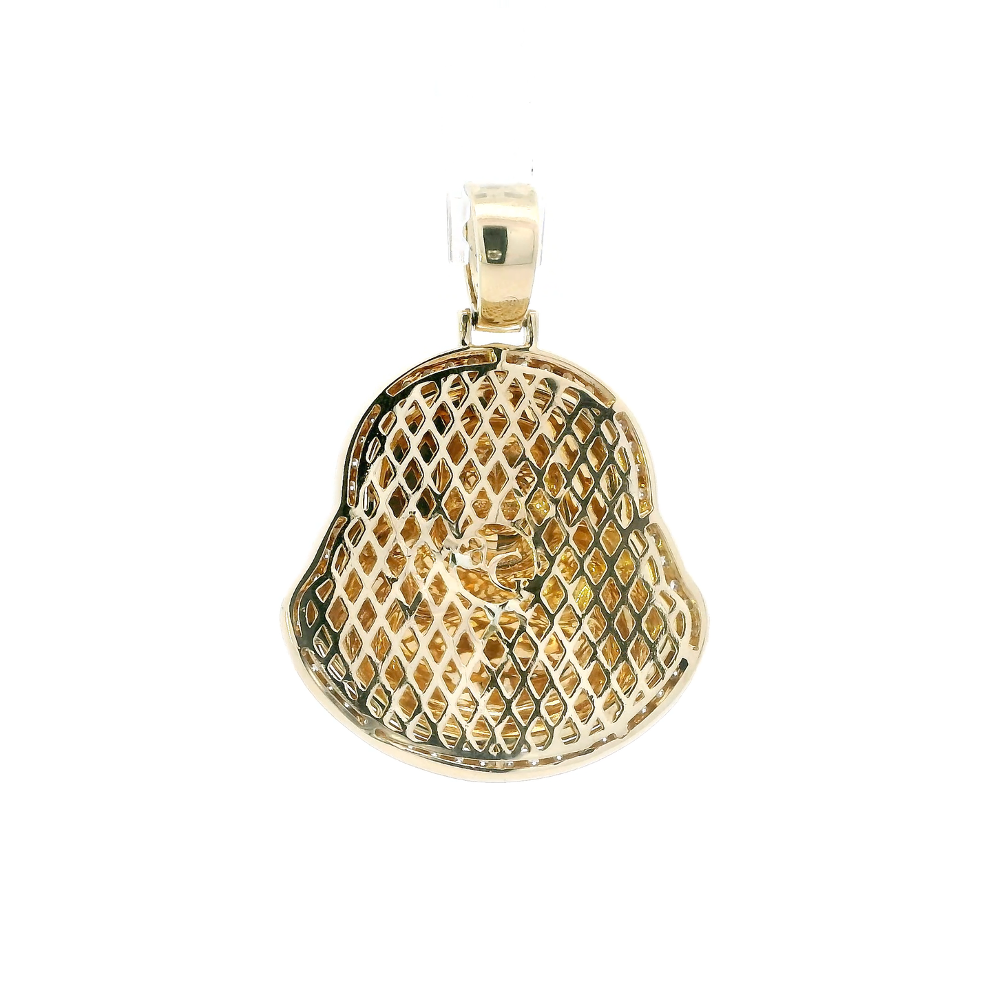 10K Yellow Gold Diamond Buddha Pendant- 1.33ct