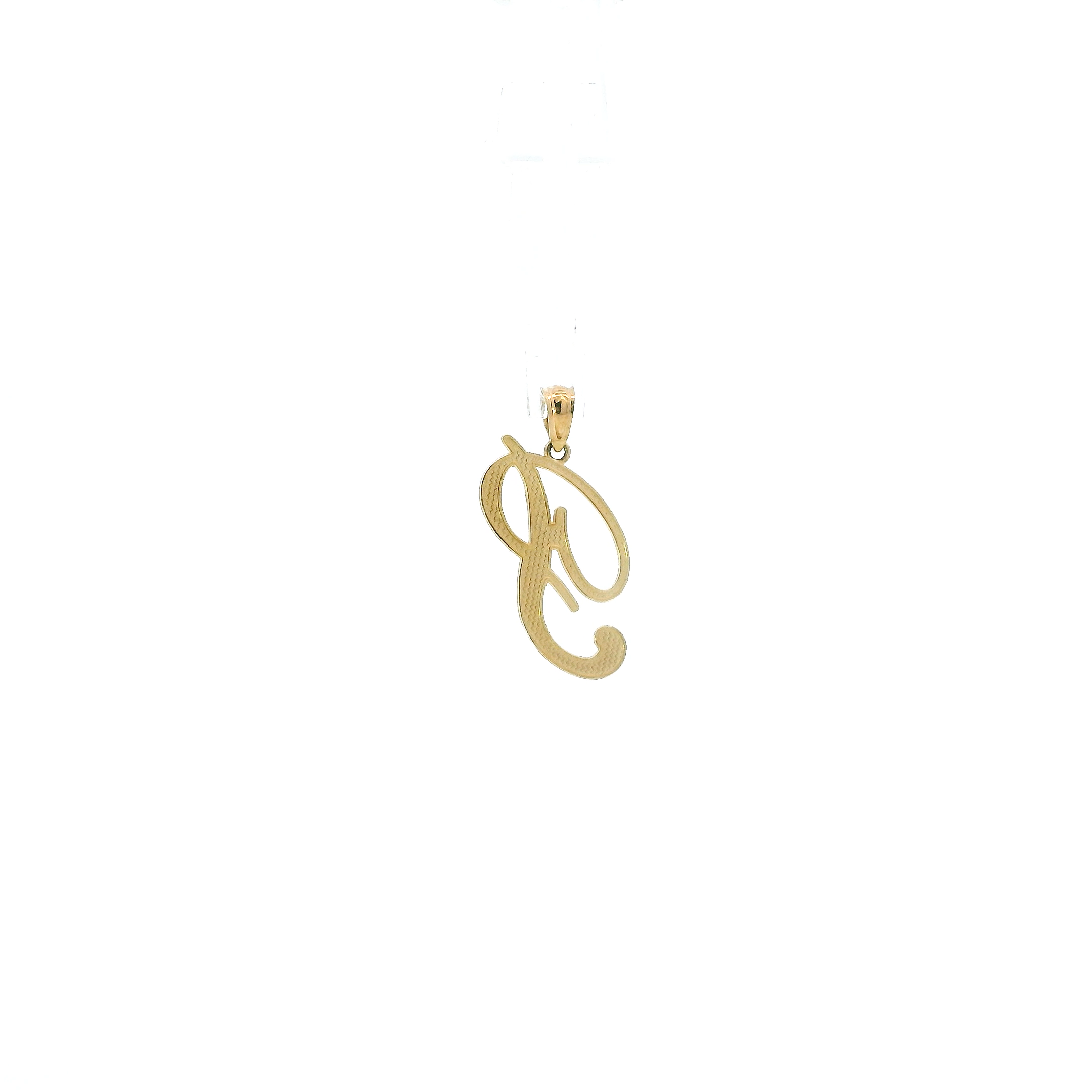 10K Yellow Gold Diamond Cut Letter 