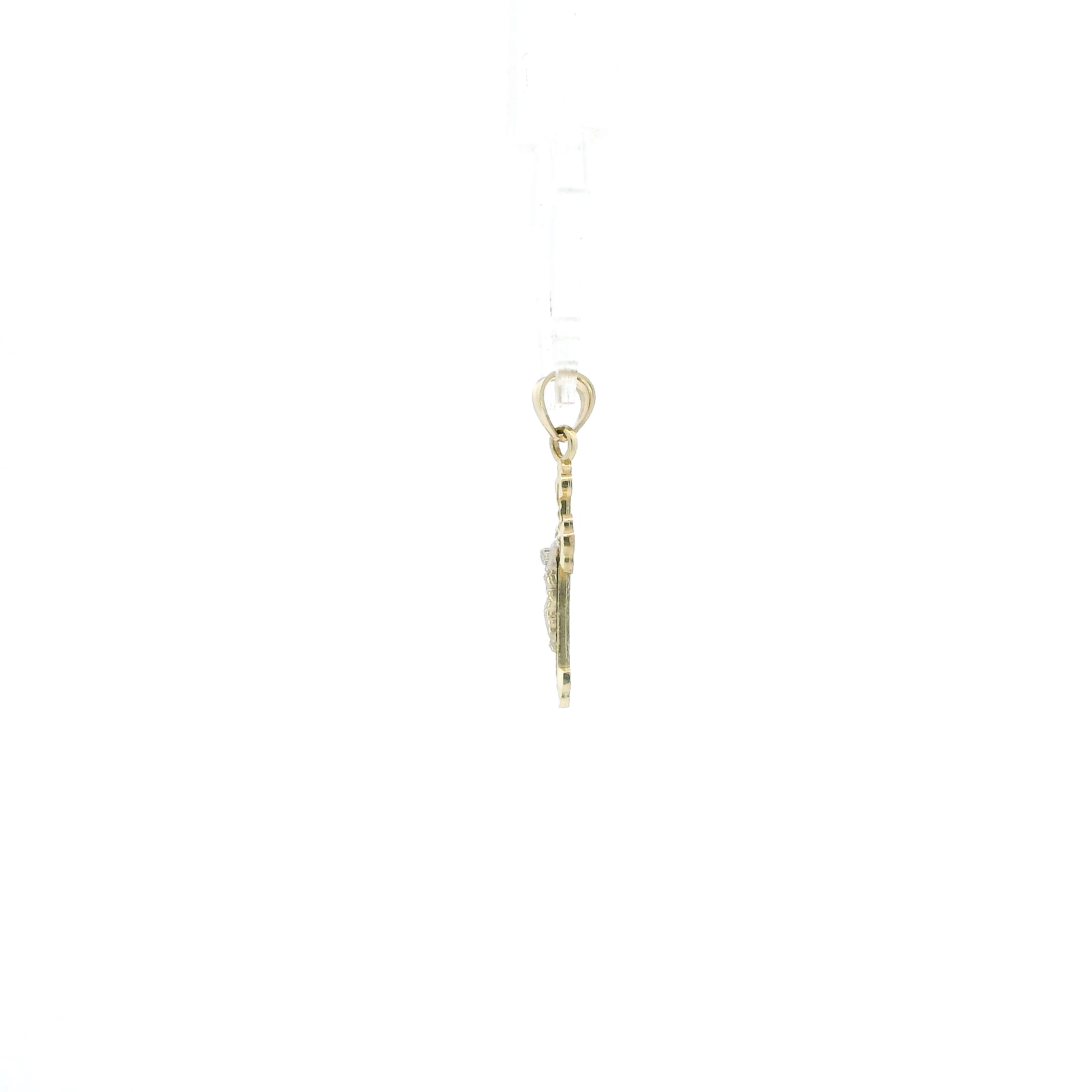 10K Yellow & White Gold Crucifix Pendant