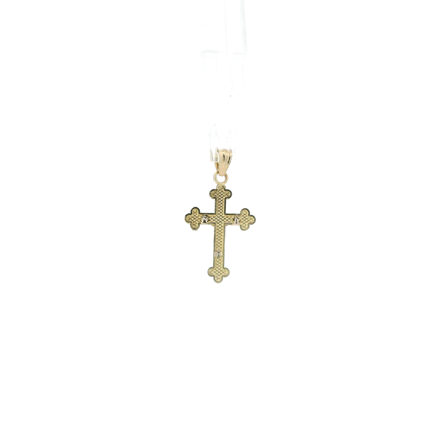 10K Yellow & White Gold Crucifix Pendant