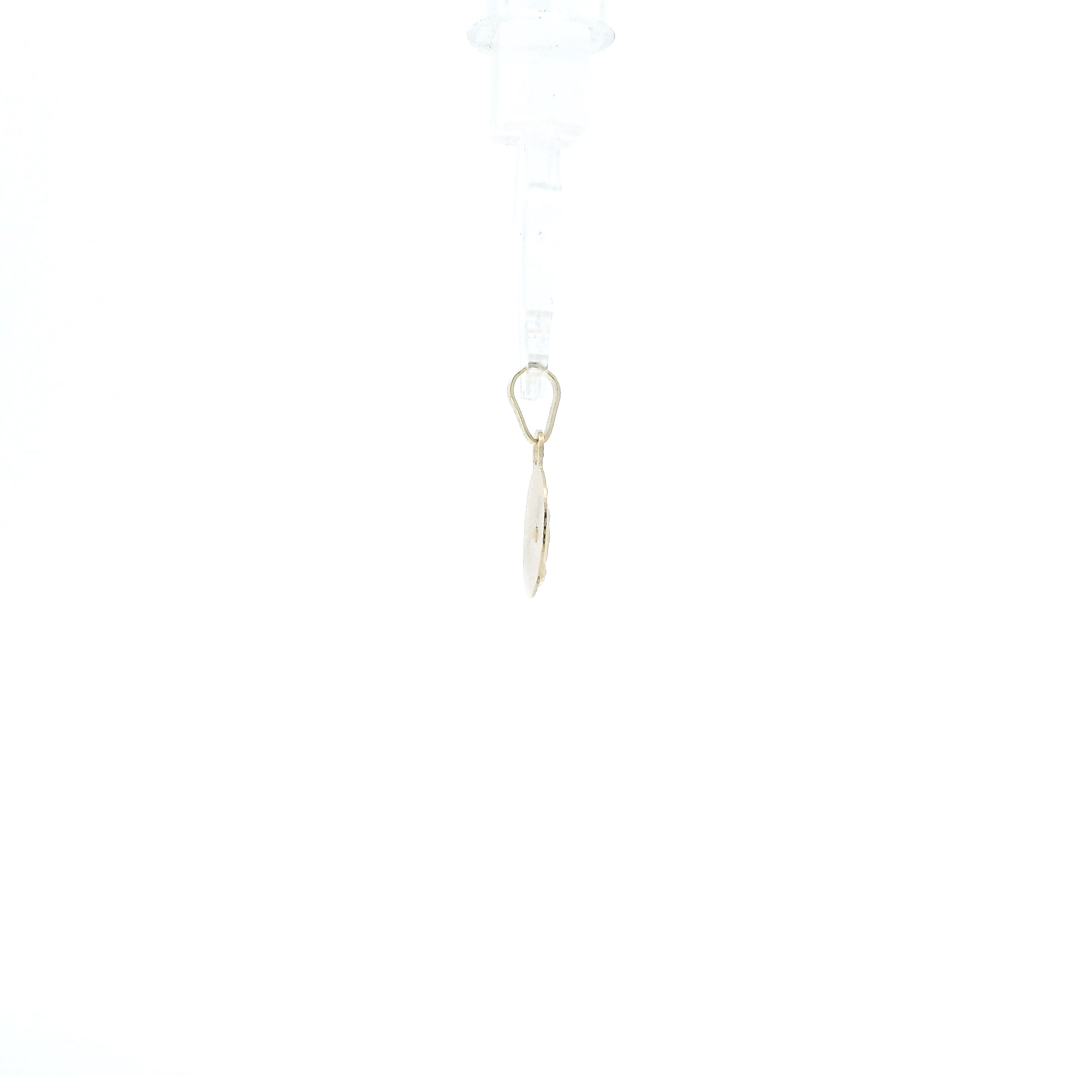 10K Tri Color Gold Round Religious Pendant