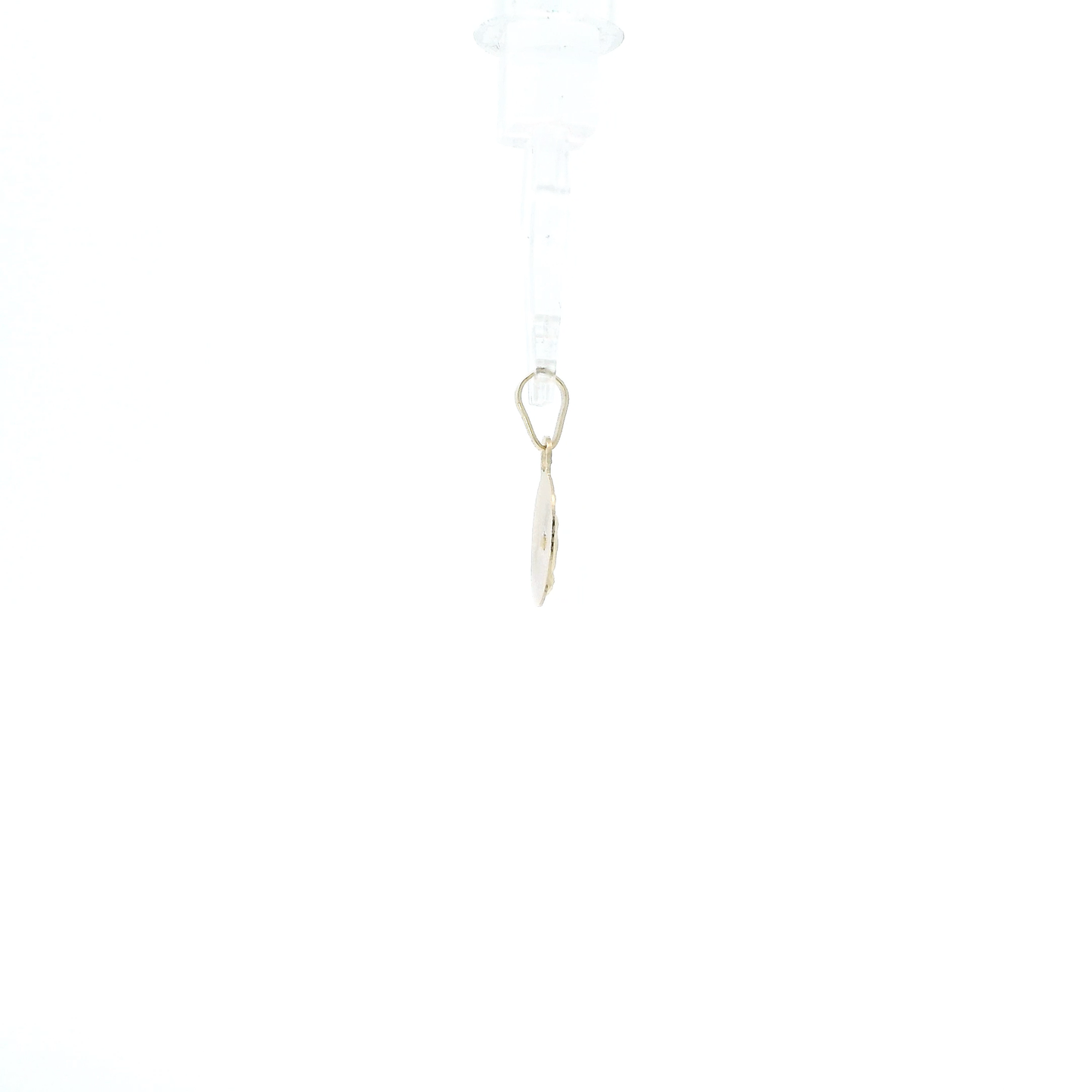 10K Tri Color Gold Round Religious Pendant